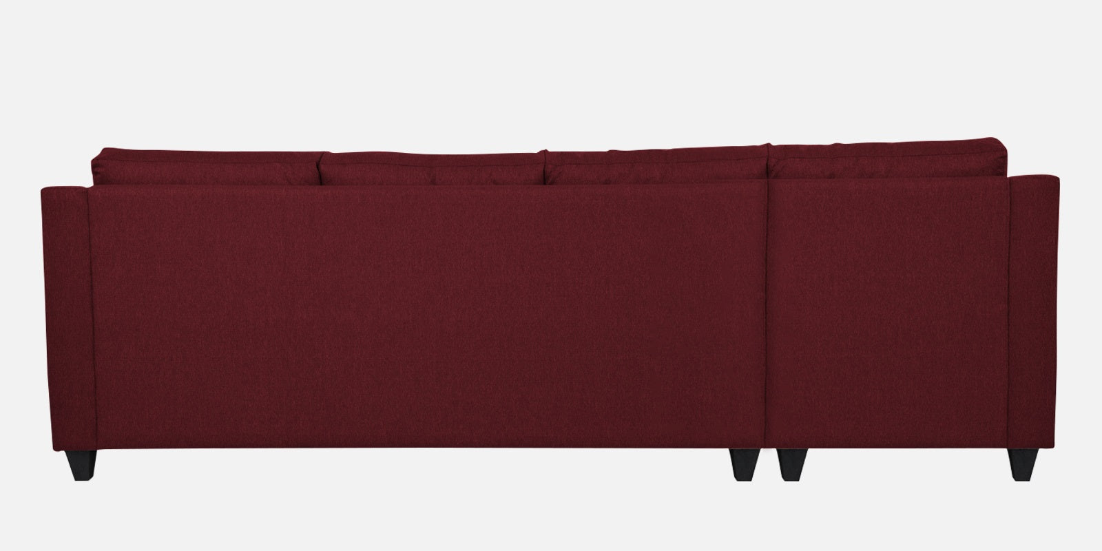 Welly Fabric RHS Sectional Sofa (3+Lounger) In Blood Maroon Colour - Febonic Living