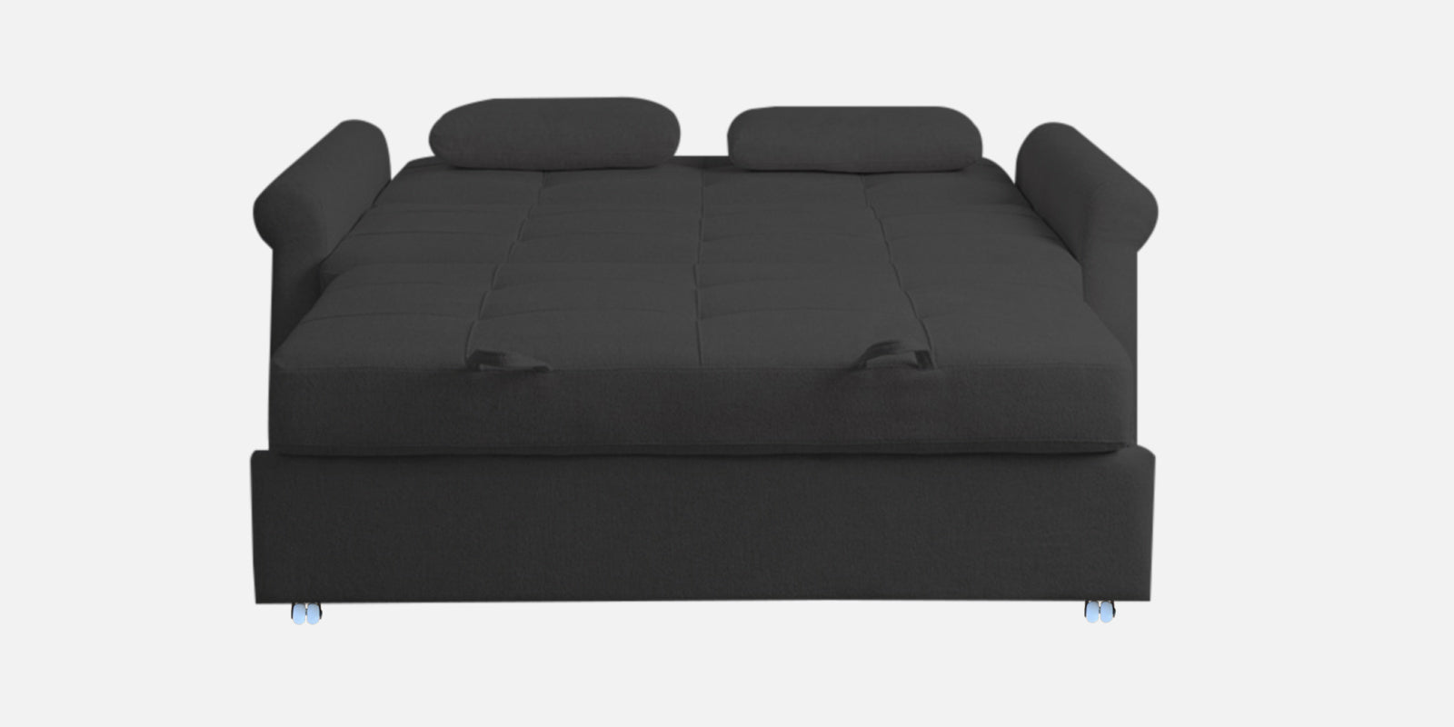 Fornia Fabric 2 Seater Pull Out Sofa Cum Bed In Charcoal Grey Colour - Febonic Living