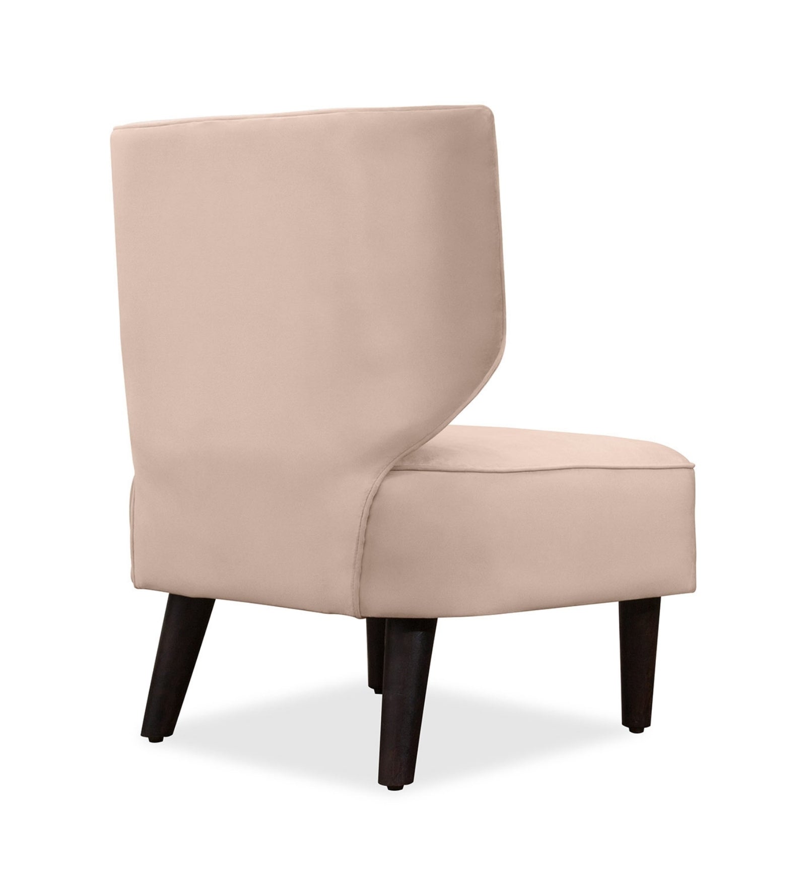 Robby Velvet Slipper Chair in Camel Beige Colour - Febonic Living