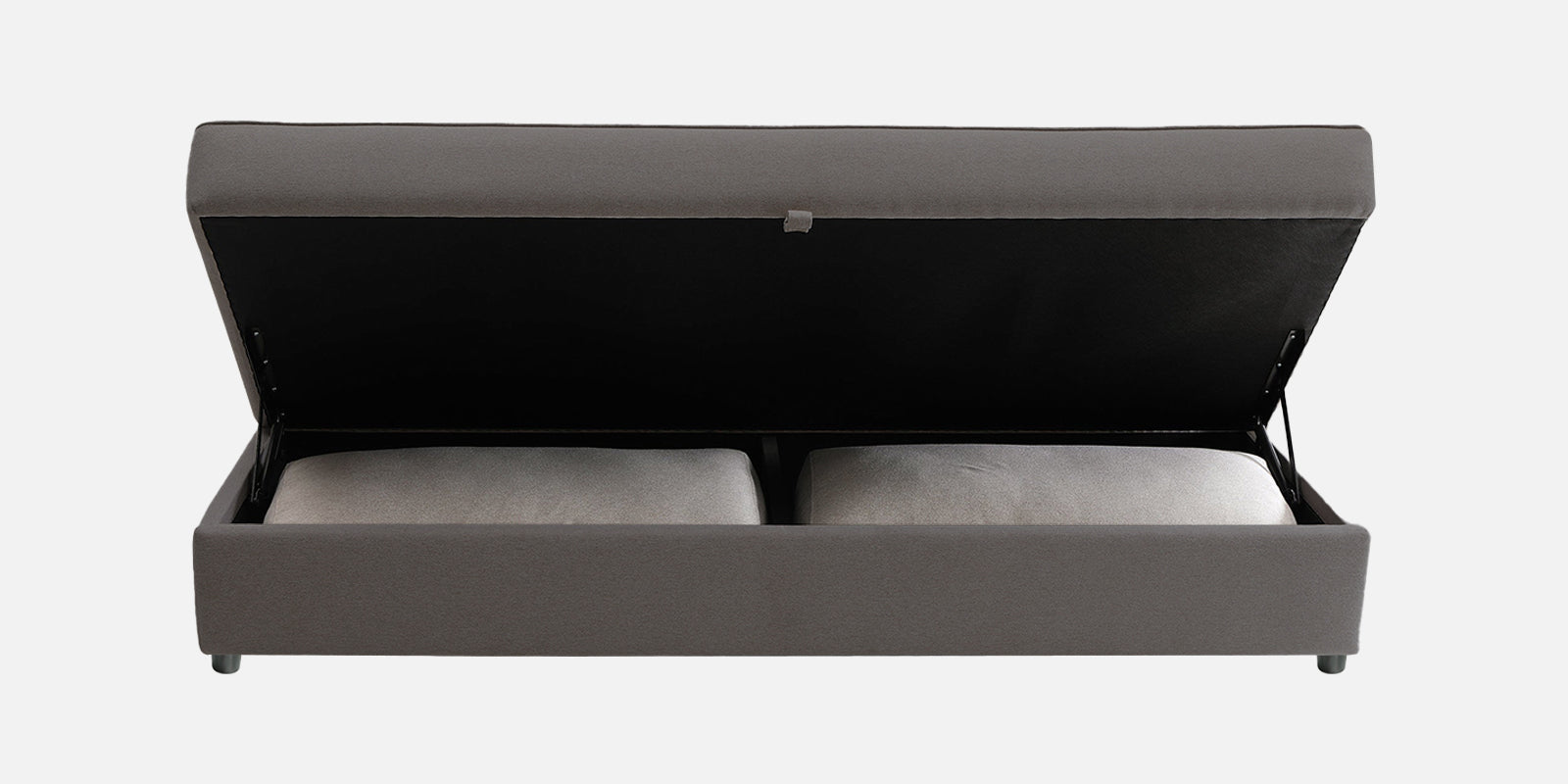 Vito Fabric Day Bed In Sudo Grey Colour With Storage - Febonic Living