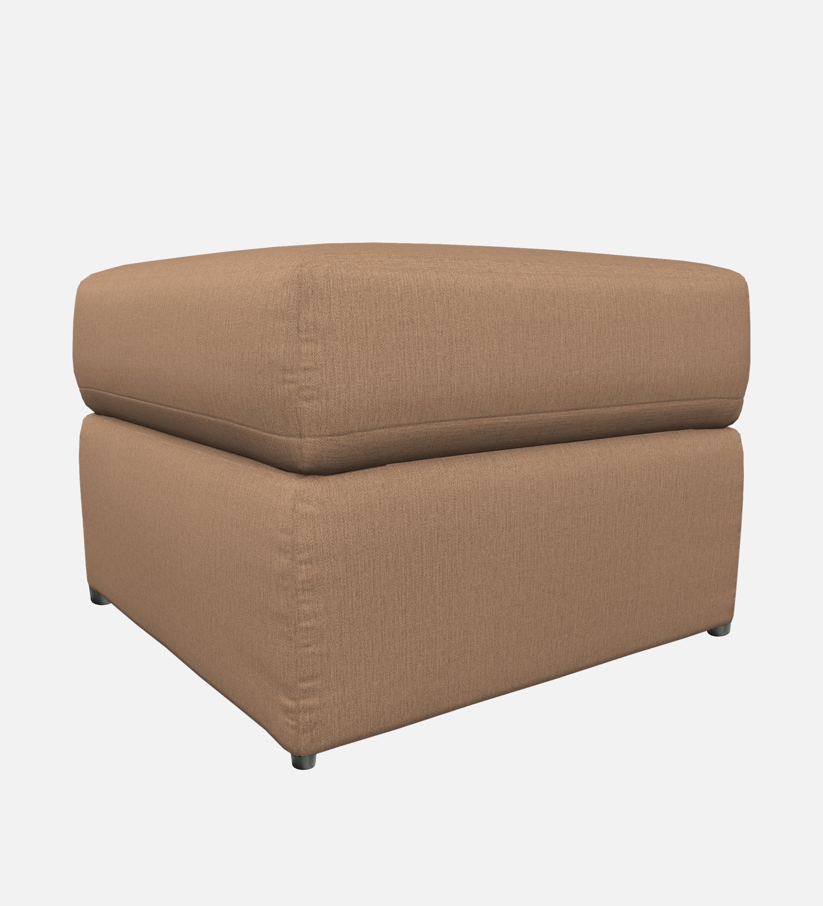 Penny Fabric Ottoman In Cookie Beige Colour With Storage - Febonic Living