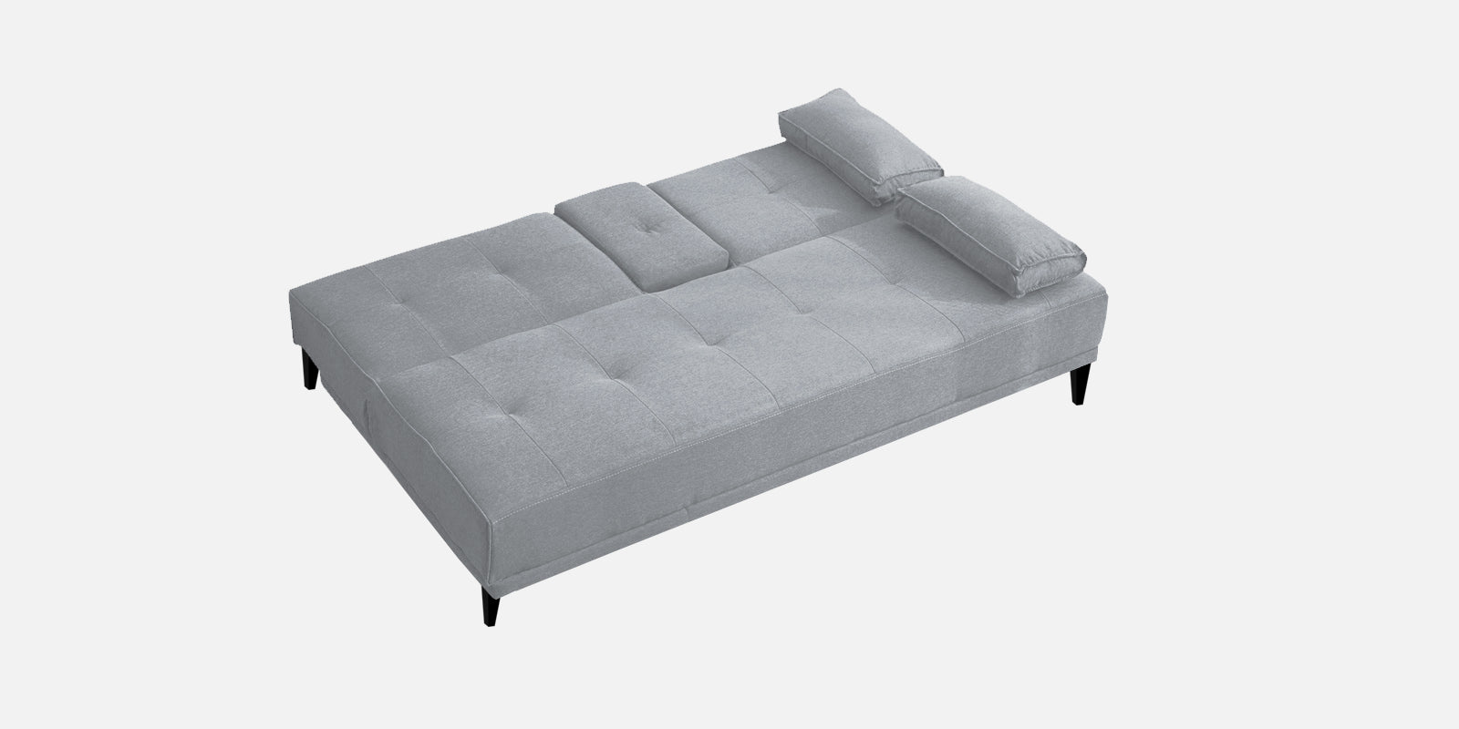 Jerry Fabric 3 Seater Convertible Sofa Cum Bed In Lit Gray Colour - Febonic Living