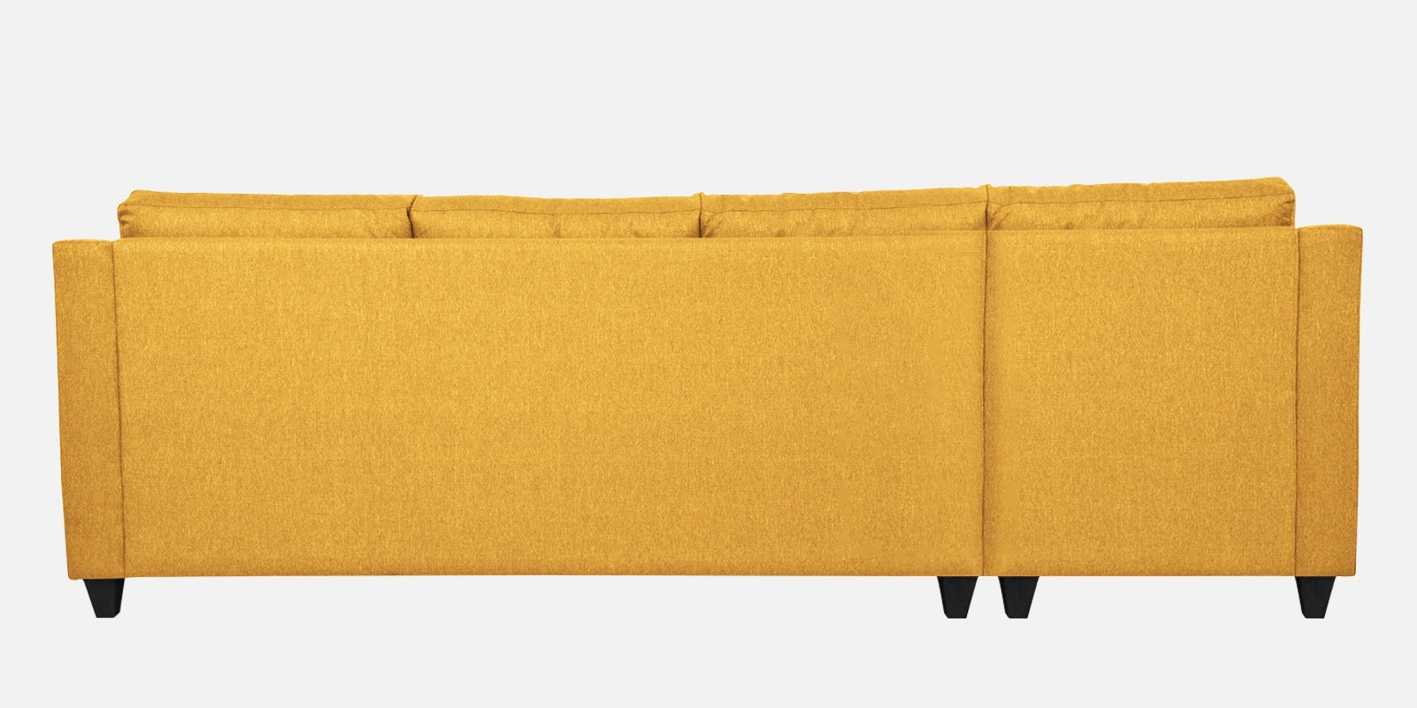 Welly Fabric RHS Sectional Sofa (3+Lounger) In Bold Yellow Colour - Febonic Living