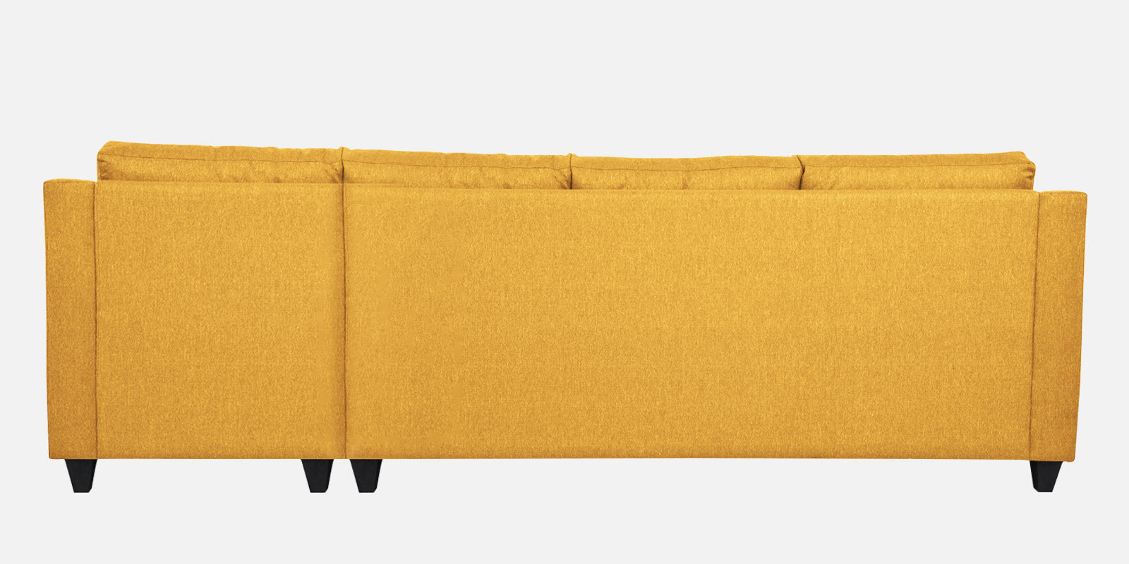Welly Fabric LHS Sectional Sofa (3+Lounger) In Bold Yellow Colour - Febonic Living
