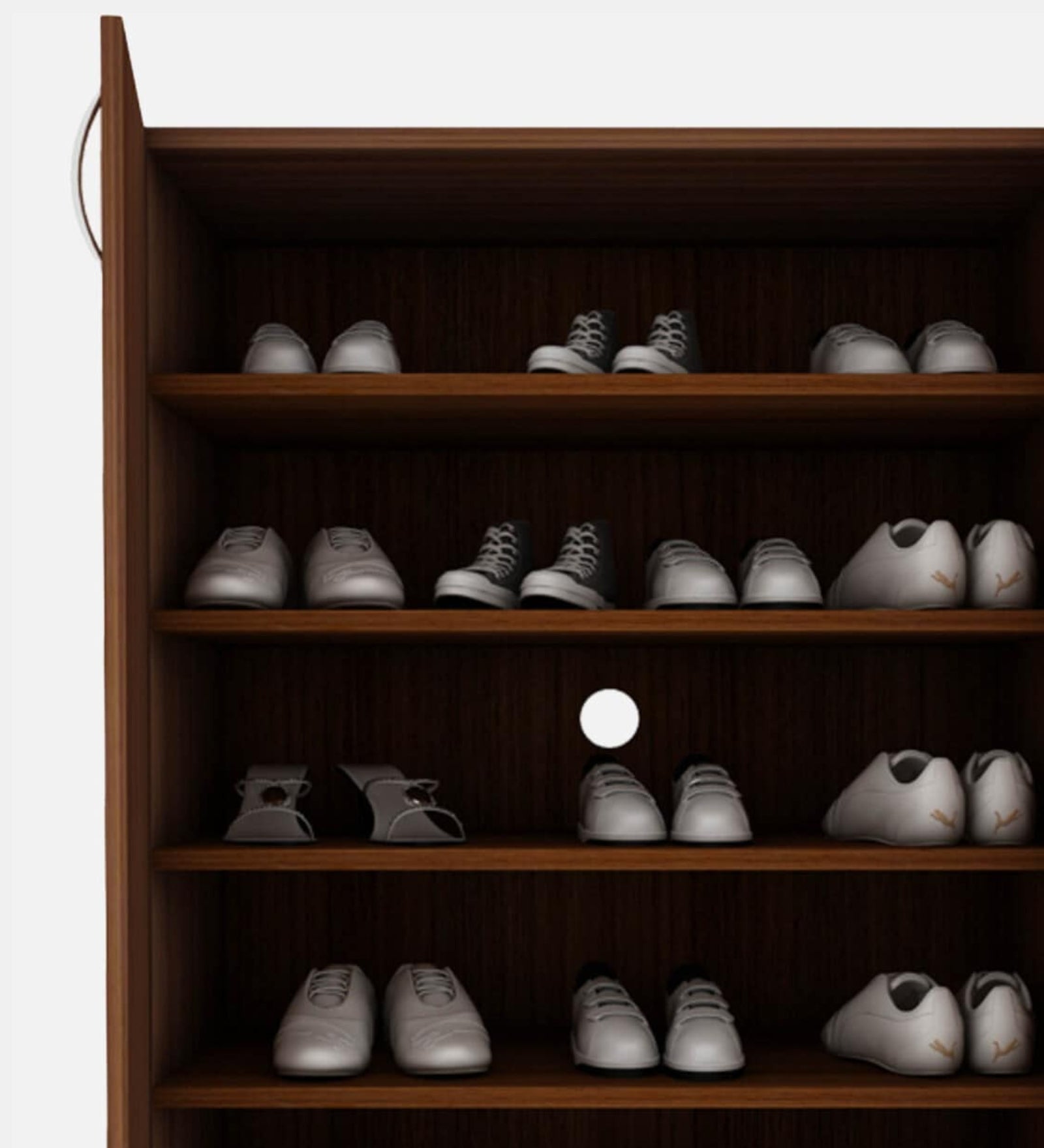 Alvir Shoe Rack In Oral Walnut Finish - Febonic Living