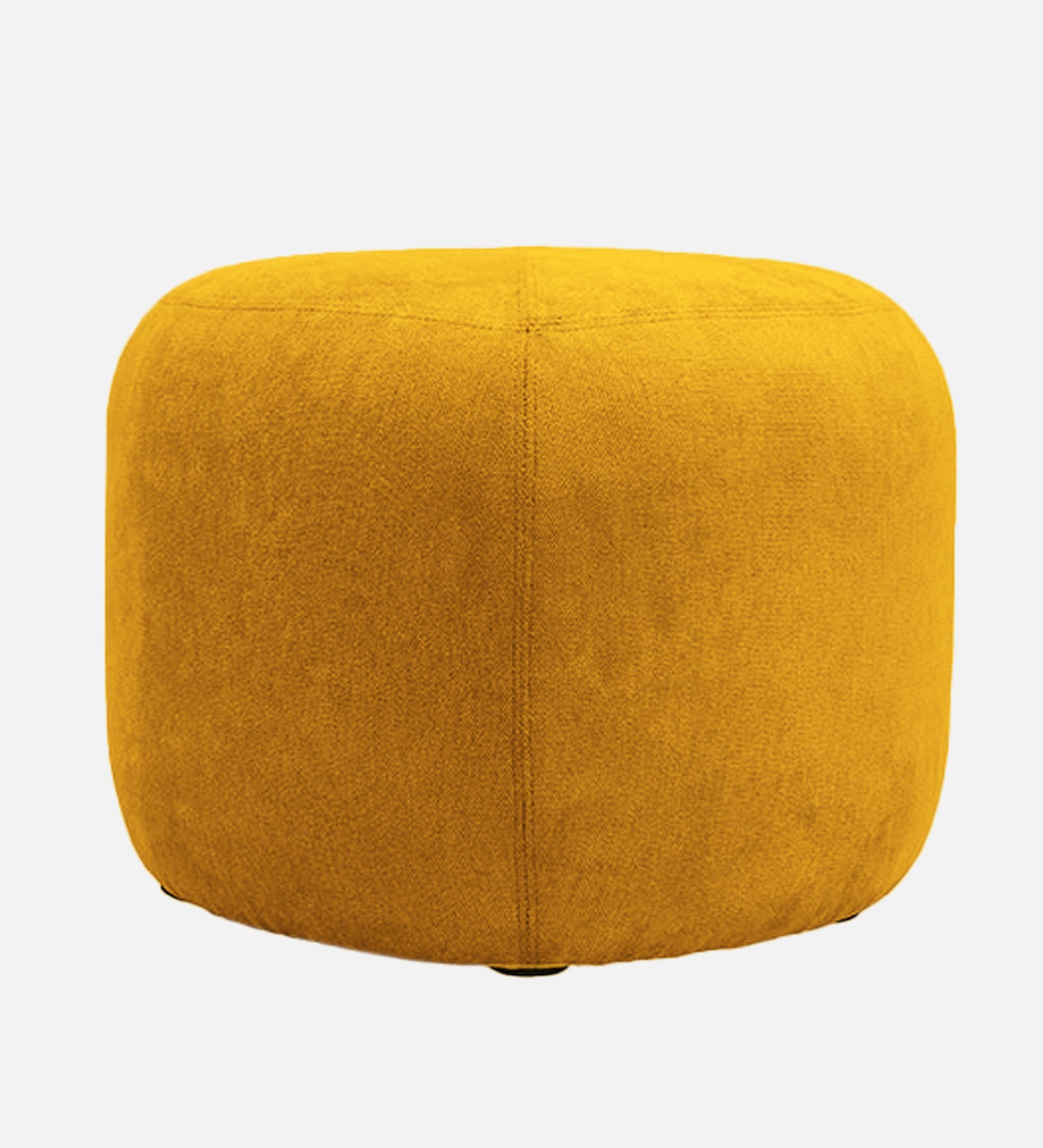 Keori Fabric Pouffe In Bold Yellow Colour - Febonic Living