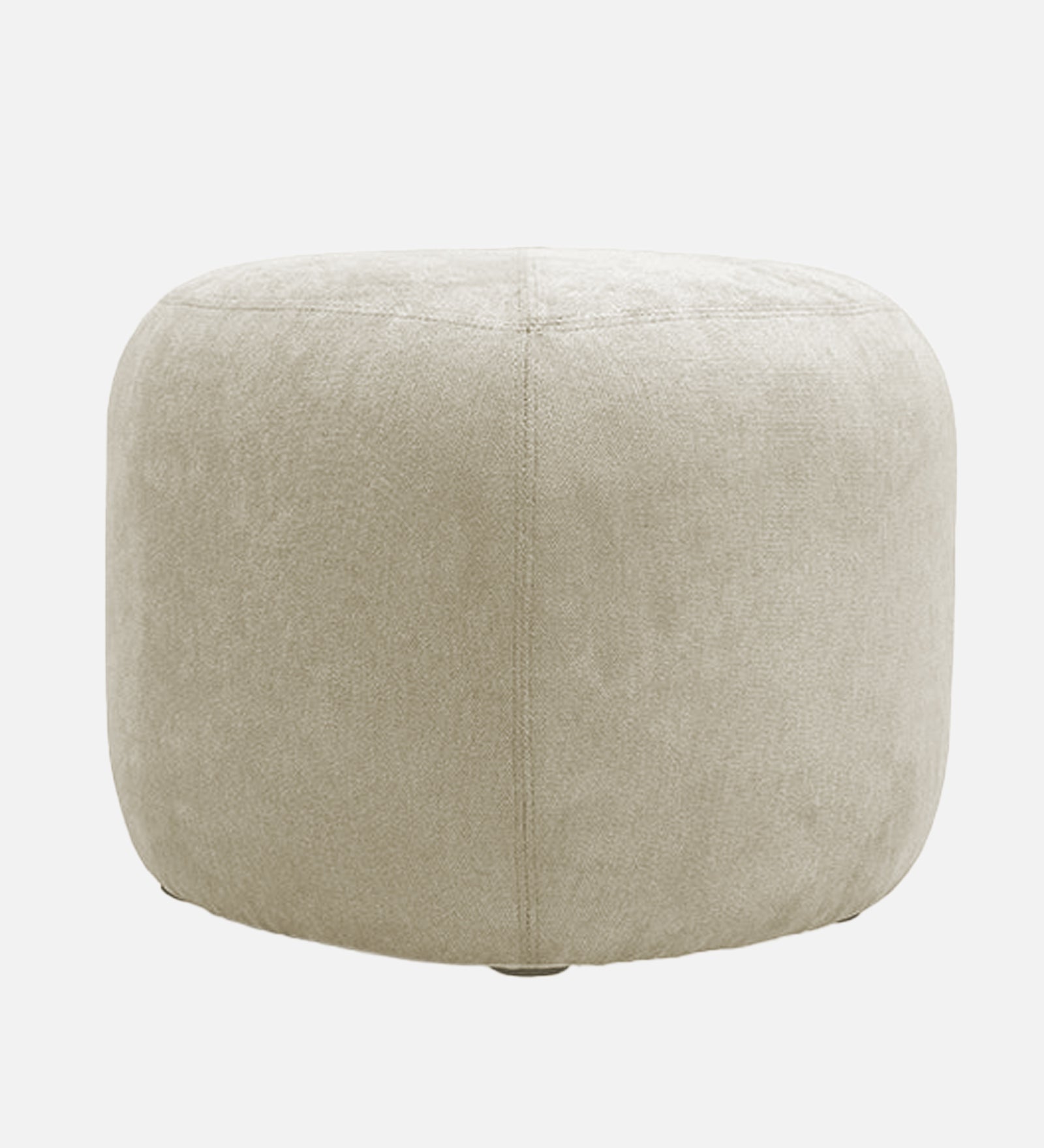 Keori Fabric Pouffe In Ivory Cream Colour - Febonic Living