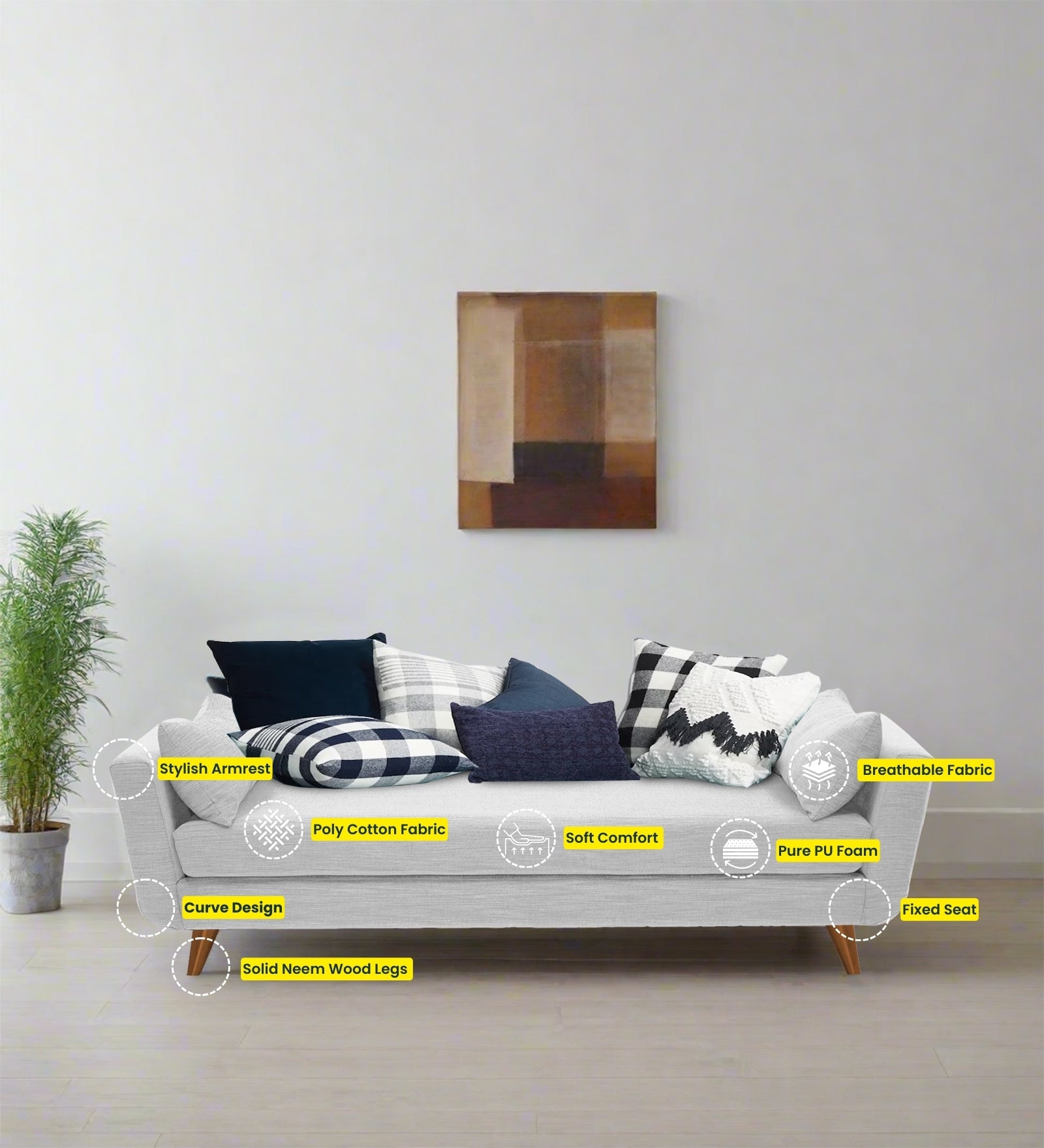 Jasmin Fabric Chaise Lounger In Lit Grey Colour - Febonic Living