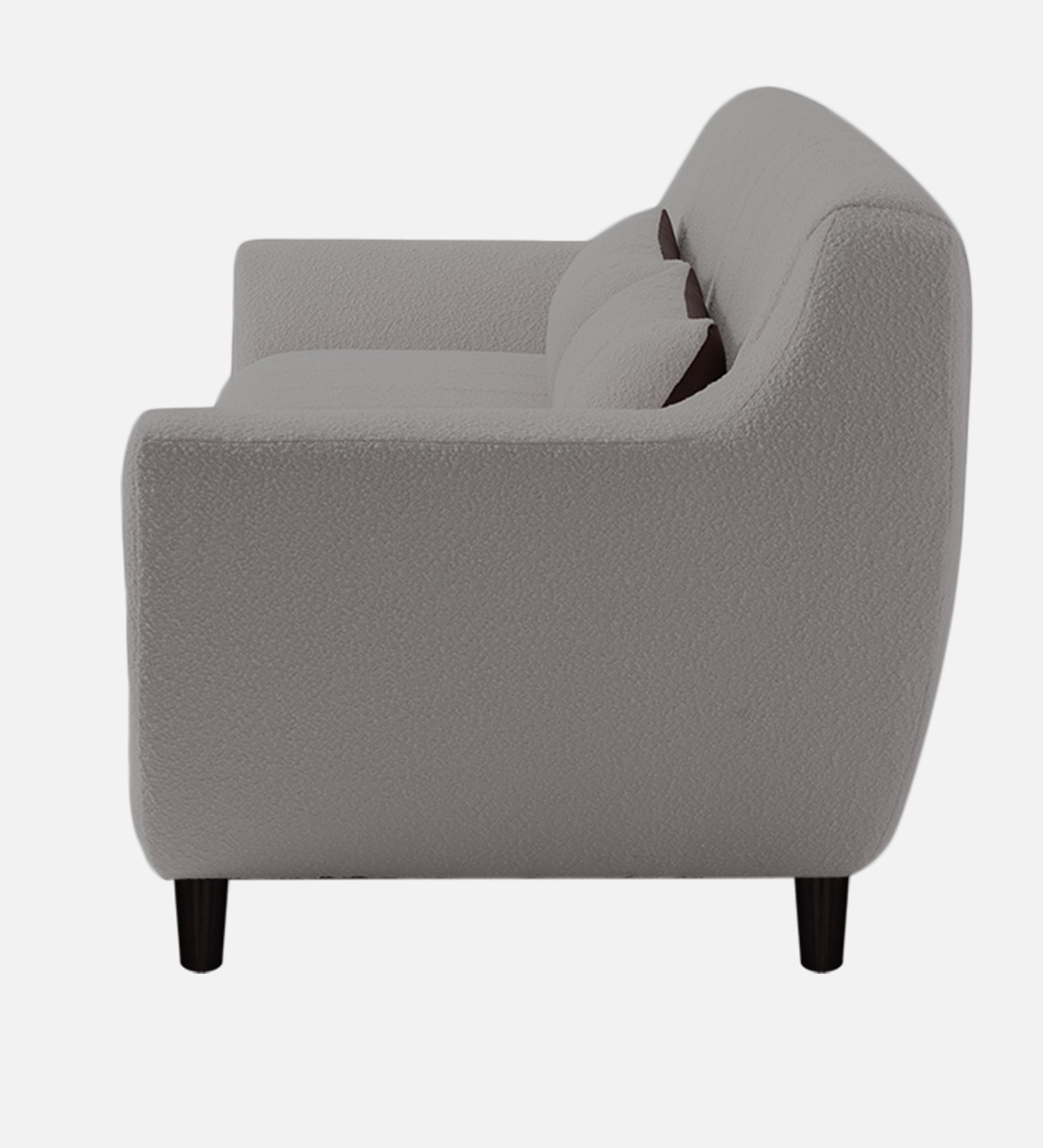 Nesco Boucle Fabric 1 Seater Sofa In Sweden Grey Colour - Febonic Living