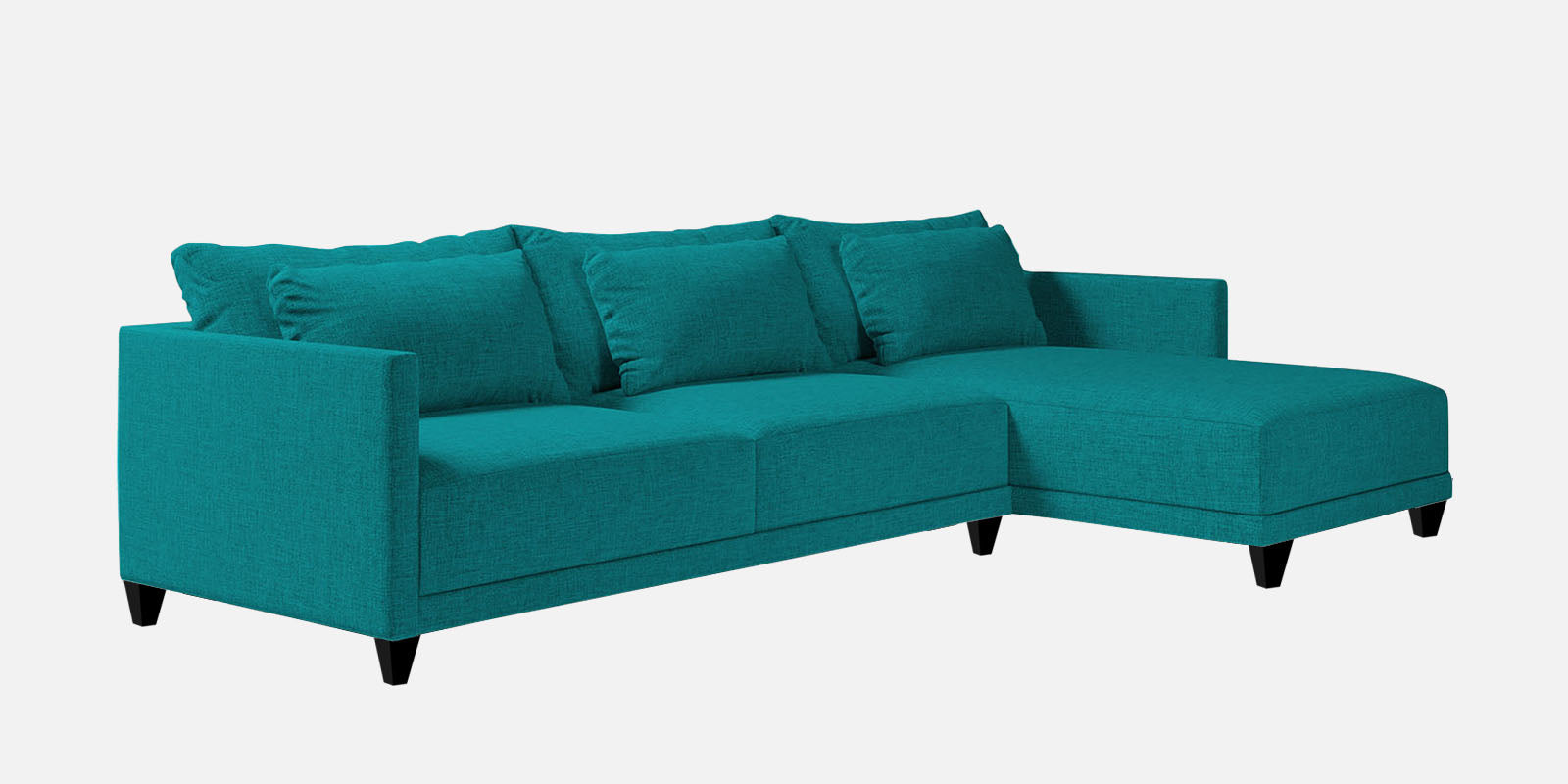 Kera Fabric Lhs Sectional Sofa 3 Lounger In Sea Green Colour - Febonic Living