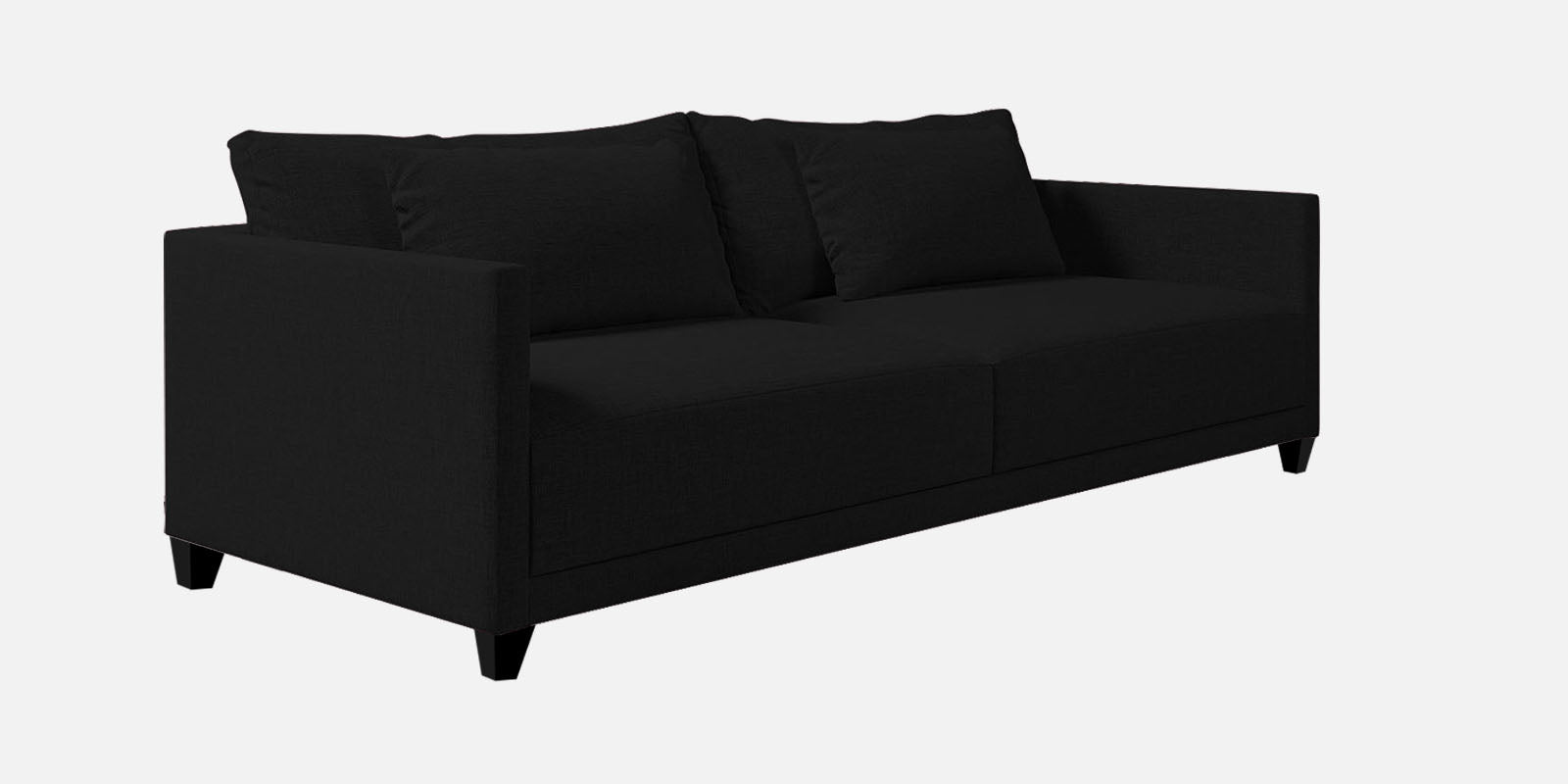 Kera Fabric 3 Seater Sofa in Zed Black Colour