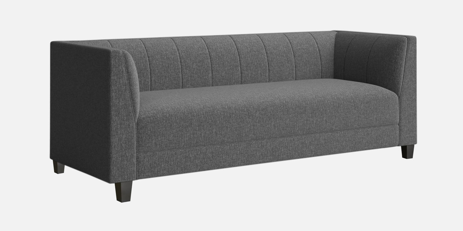 Chastin Fabric 3 Seater Sofa In Charcoal Grey Colour - Febonic Living