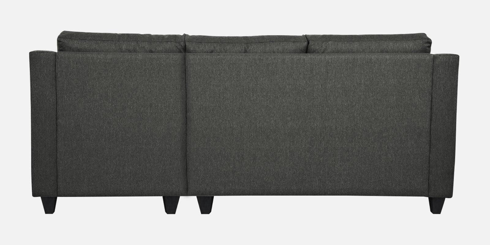 Welly Fabric LHS Sectional Sofa (2+Lounger) In Charcoal Grey Colour - Febonic Living