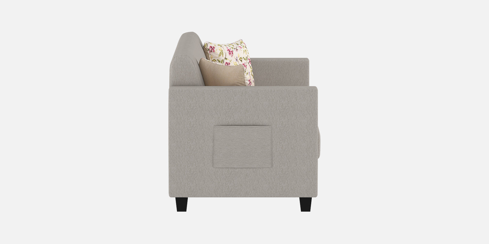 Gozi Fabric 3 Seater Sofa In Ash Grey Colour - Febonic Living