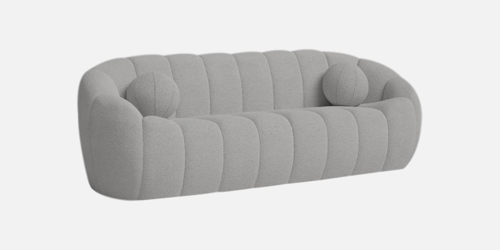Boucle Fabric 3 Seater Sofa In Swedan Gary Colour - Febonic Living