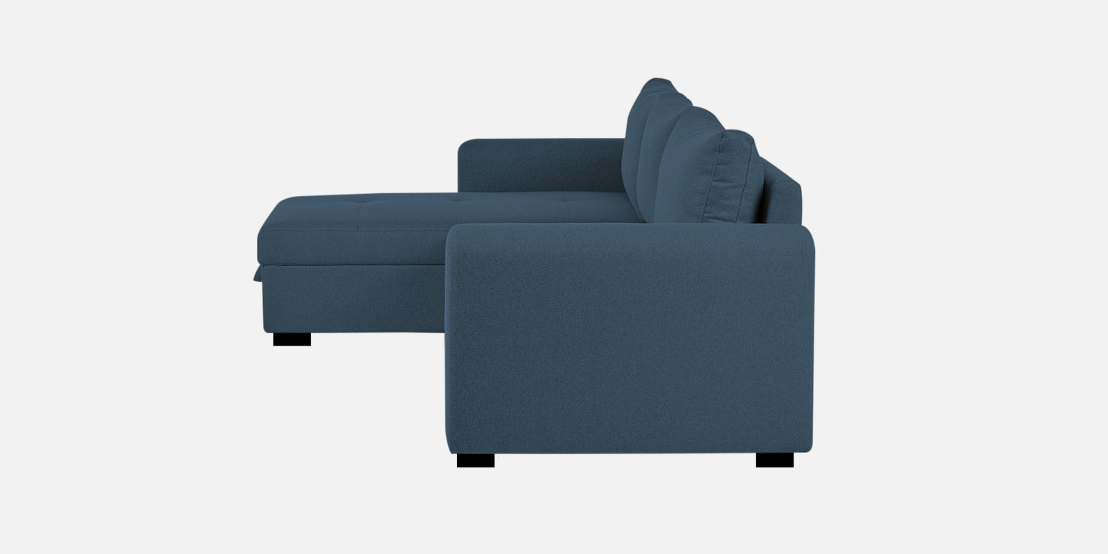 Sigma Fabric RHS Sectional Sofa (3+Lounger) In Light Blue Colour - Febonic Living