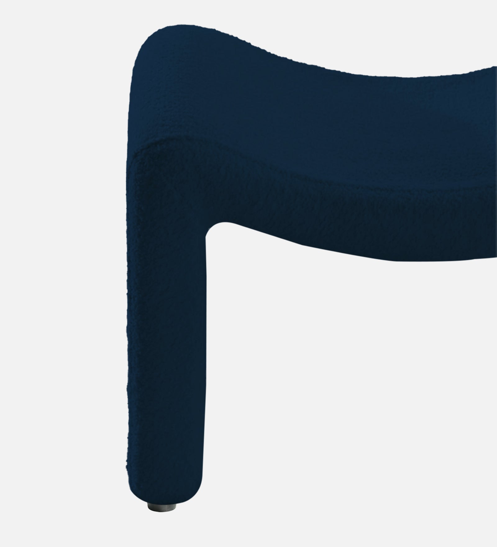 Olive Boucle Foot Stool In Danim Blue Colour - Febonic Living