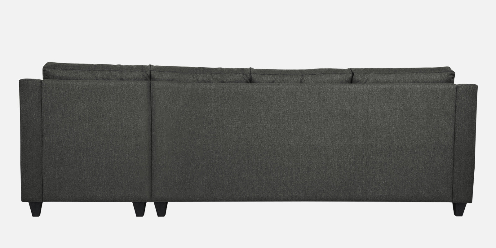 Welly Fabric LHS Sectional Sofa (3+Lounger) In Charcoal Grey Colour - Febonic Living