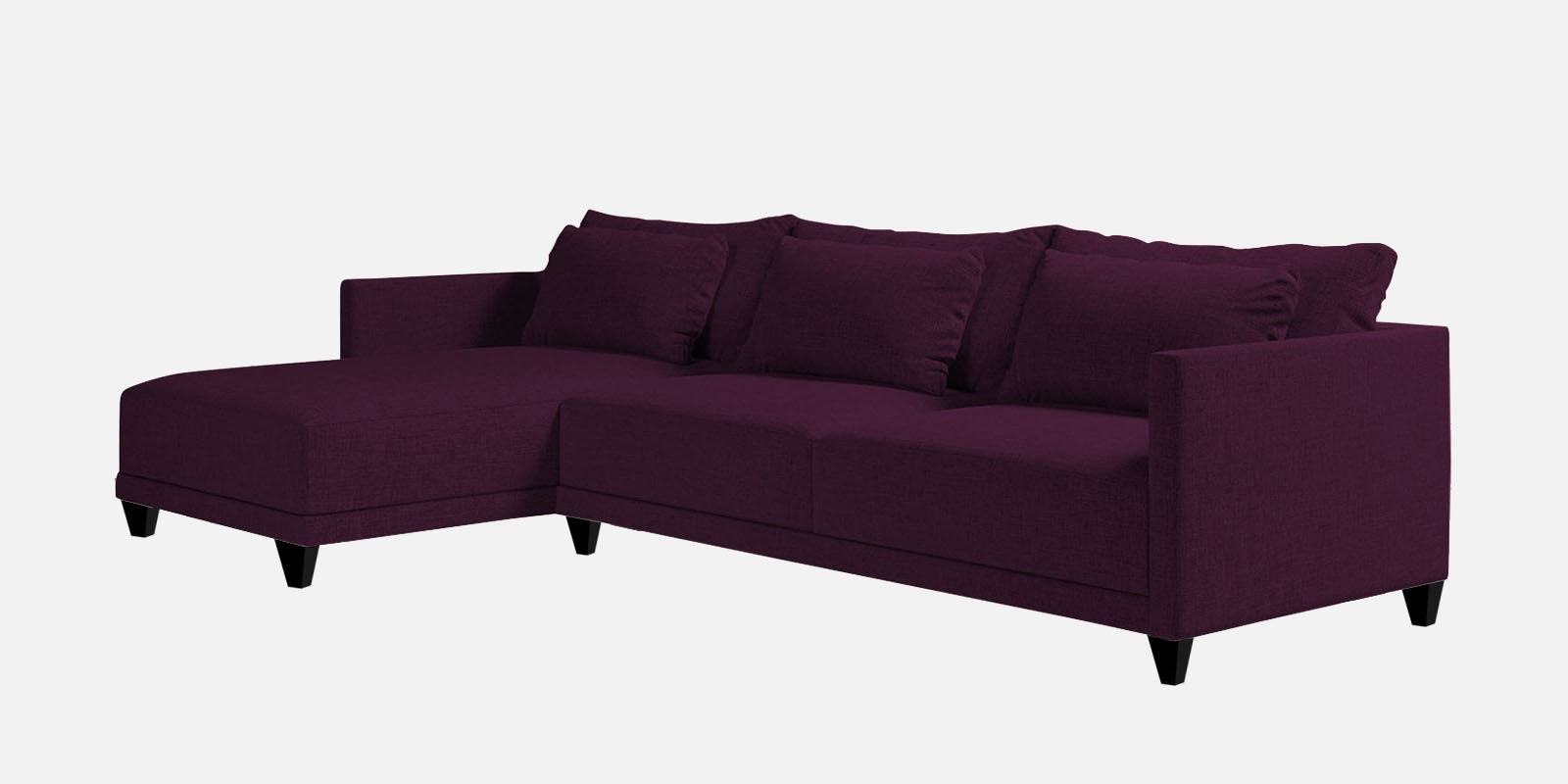 Kera Fabric RHS Sectional Sofa (3+Lounger) In Greek Purple Colour - Febonic Living