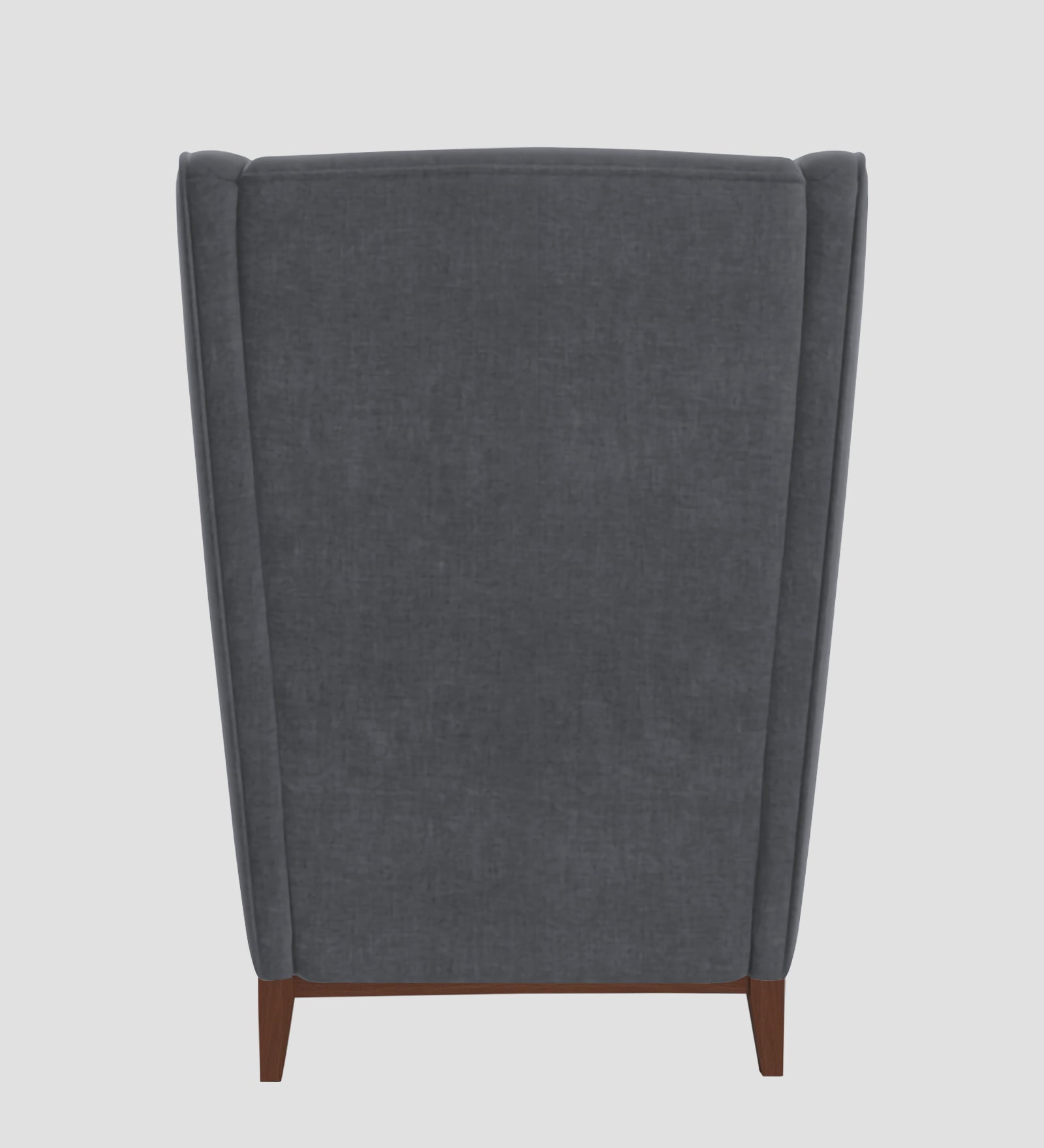 Suri Velvet Wing Chair In Pubble Grey Colour - Febonic Living