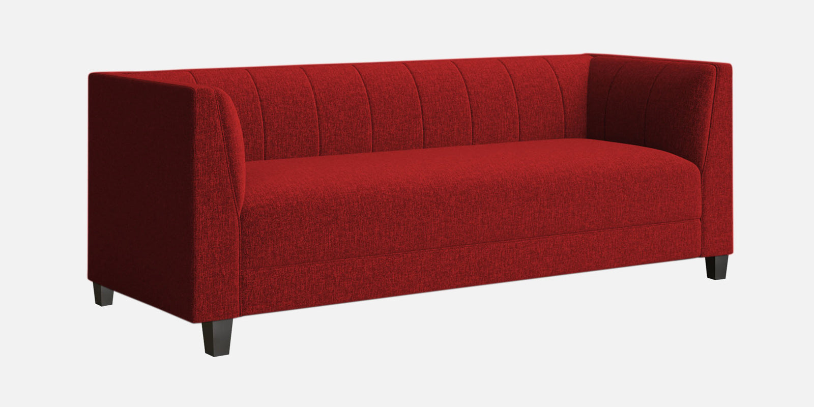 Chastin Fabric 3 Seater Sofa In Blood Maroon Colour - Febonic Living