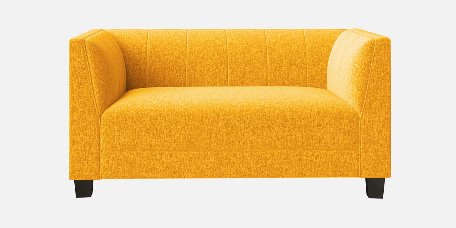 Chastin Fabric 2 Seater Sofa In Bold Yellow Colour - Febonic Living