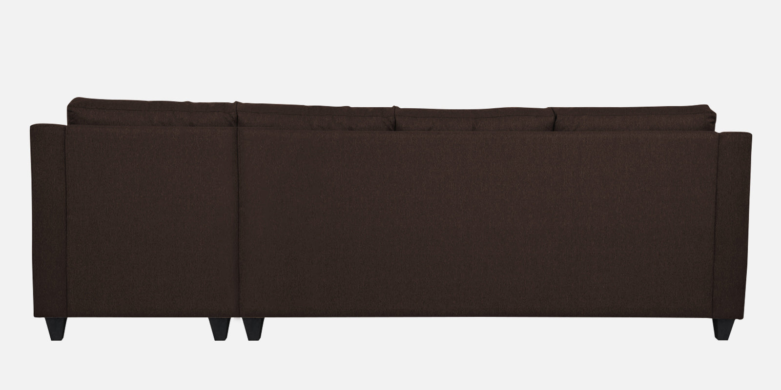 Welly Fabric LHS Sectional Sofa (3+Lounger) In Coffee Brown Colour - Febonic Living