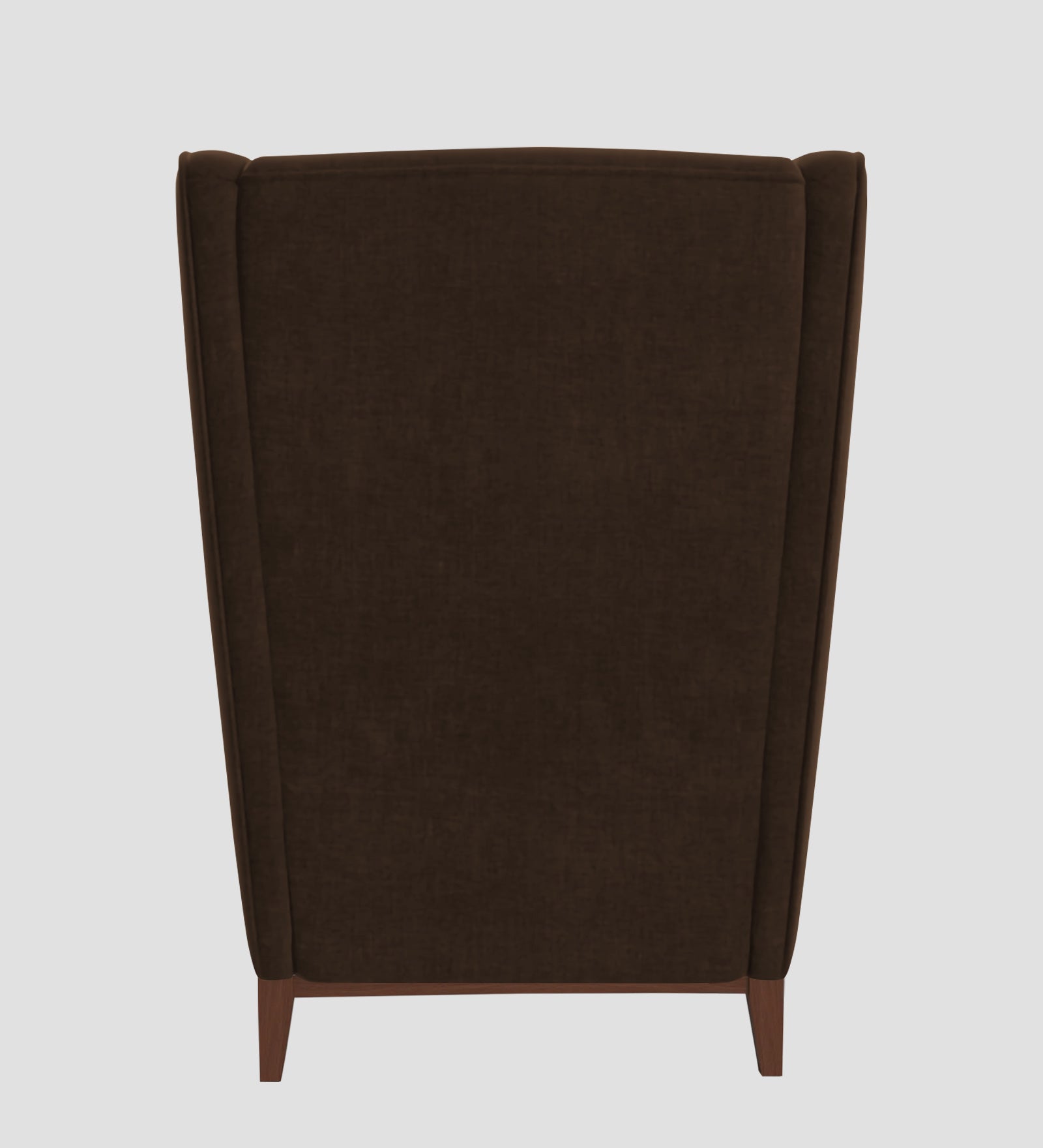 Suri Velvet Wing Chair In Cholocate Brown Colour - Febonic Living