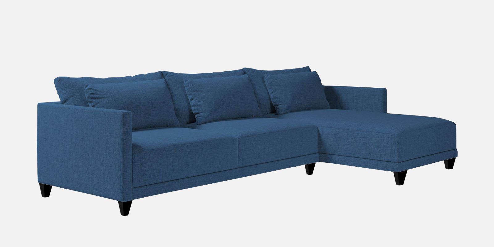 Kera Fabric LHS Sectional Sofa (3+Lounger) In Light Blue Colour - Febonic Living