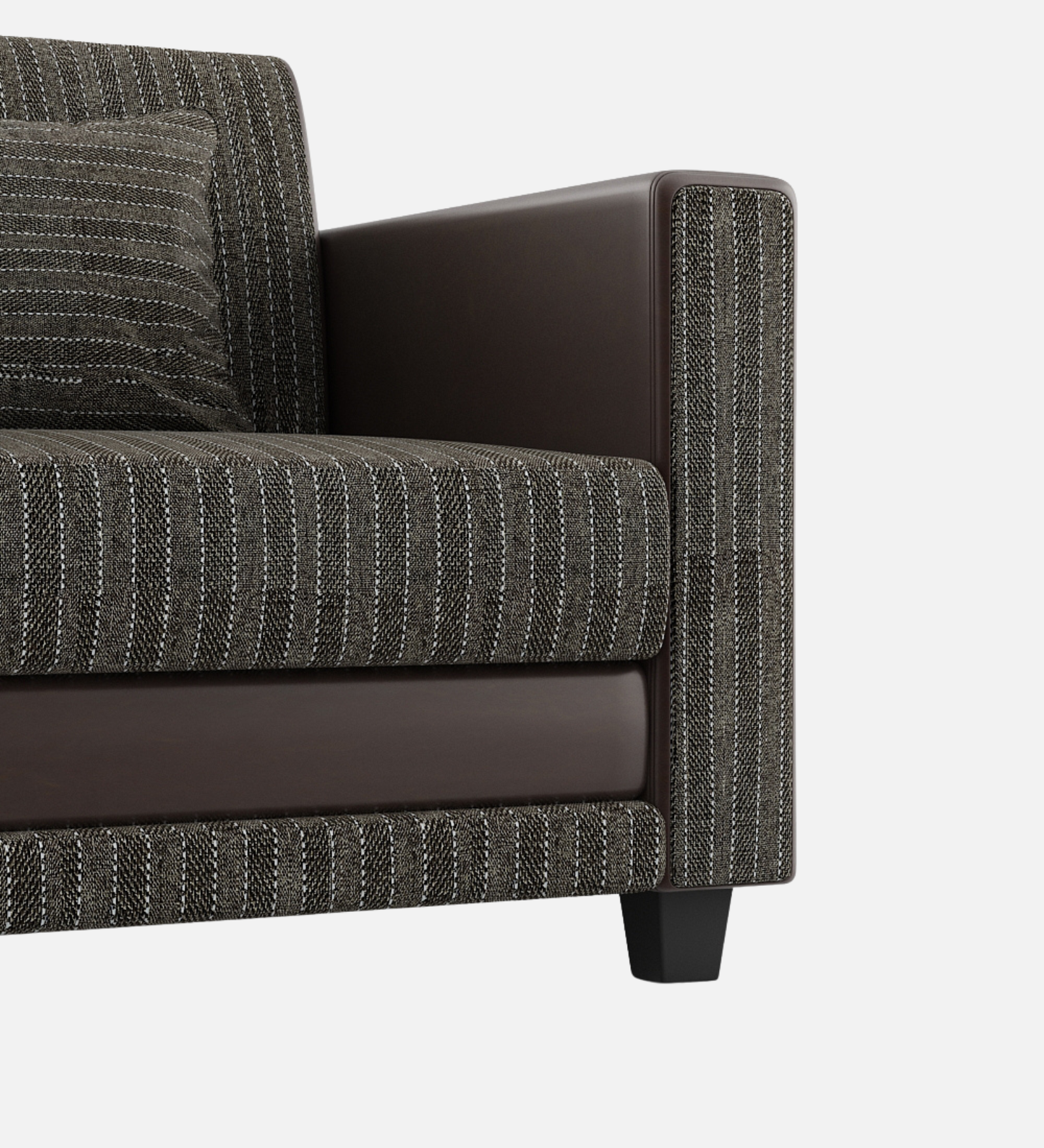 Juno Fabric 1 Seater Sofa In  Lama Brown Colour - Febonic Living