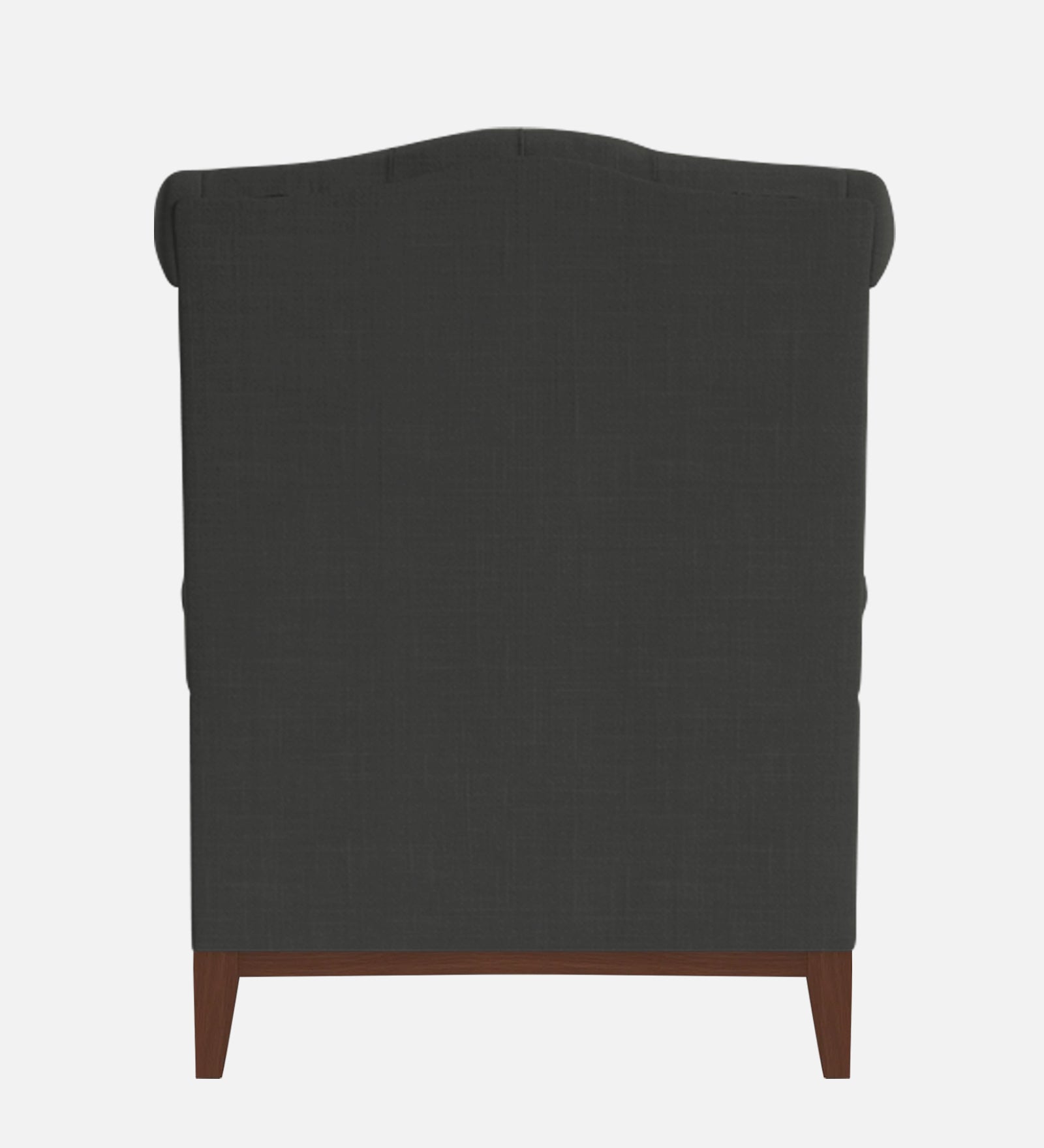 Nory Fabric Wing Chair In Charcoal Grey Colour - Febonic Living