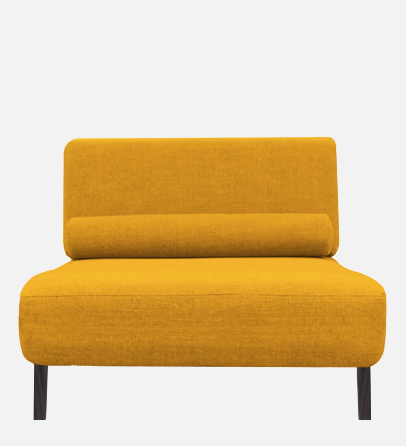 Noce Fabric Armless Chaise Lounger In Bold Yellow Colour - Febonic Living