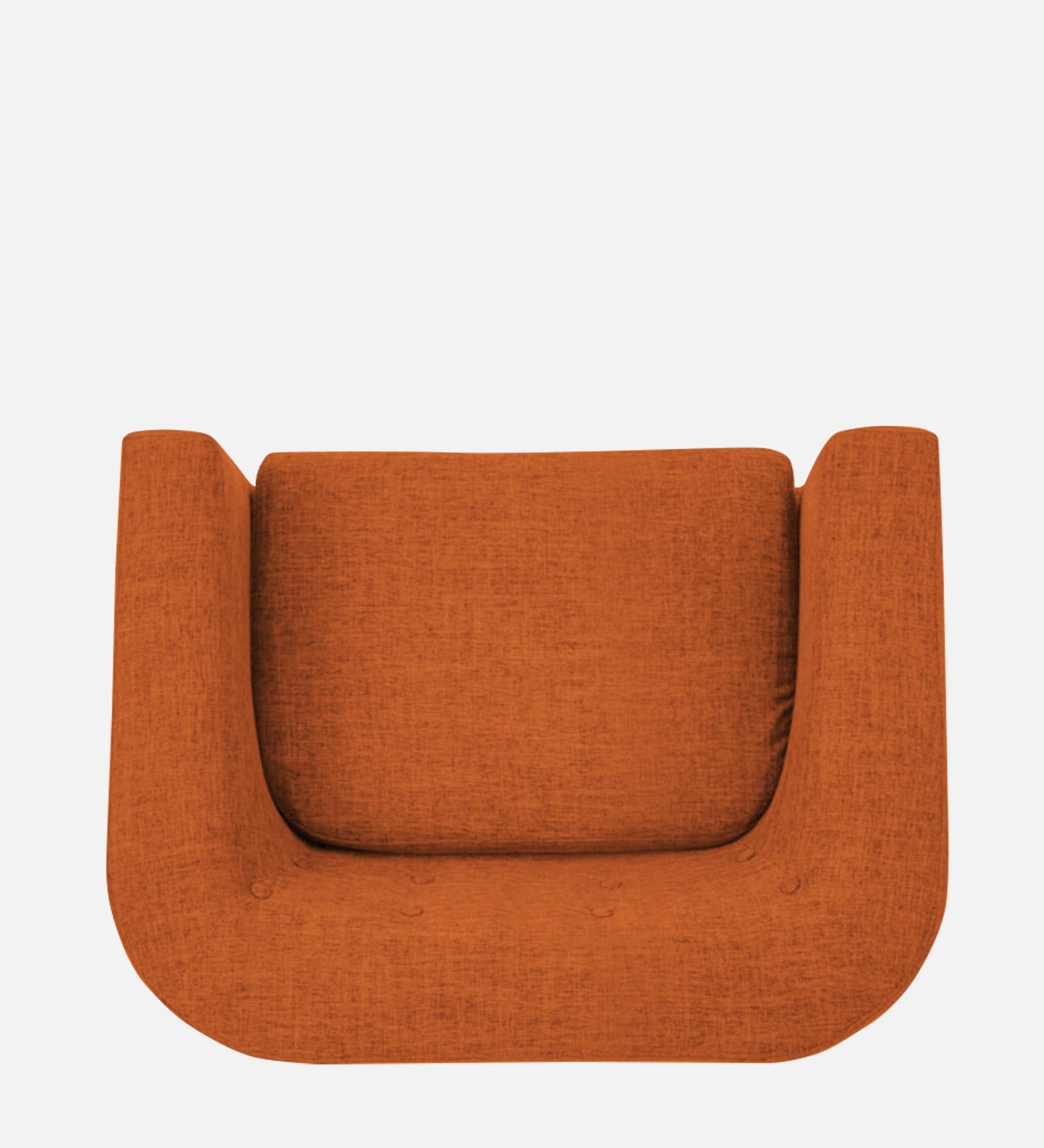 Casper Fabric 1 Seater Sofa In Vivid Orange Colour - Febonic Living
