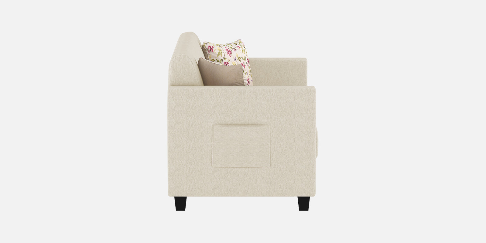 Gozi Fabric 3 Seater Sofa In Ivory Cream Colour - Febonic Living