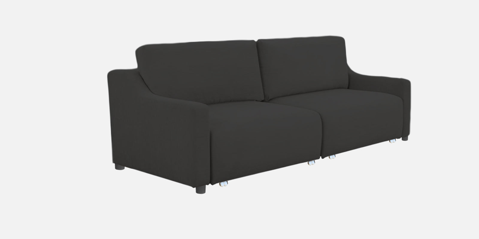 Gabby Fabric 3 Seater Pull Out Sofa Cum Bed In Charcoal Grey Colour - Febonic Living