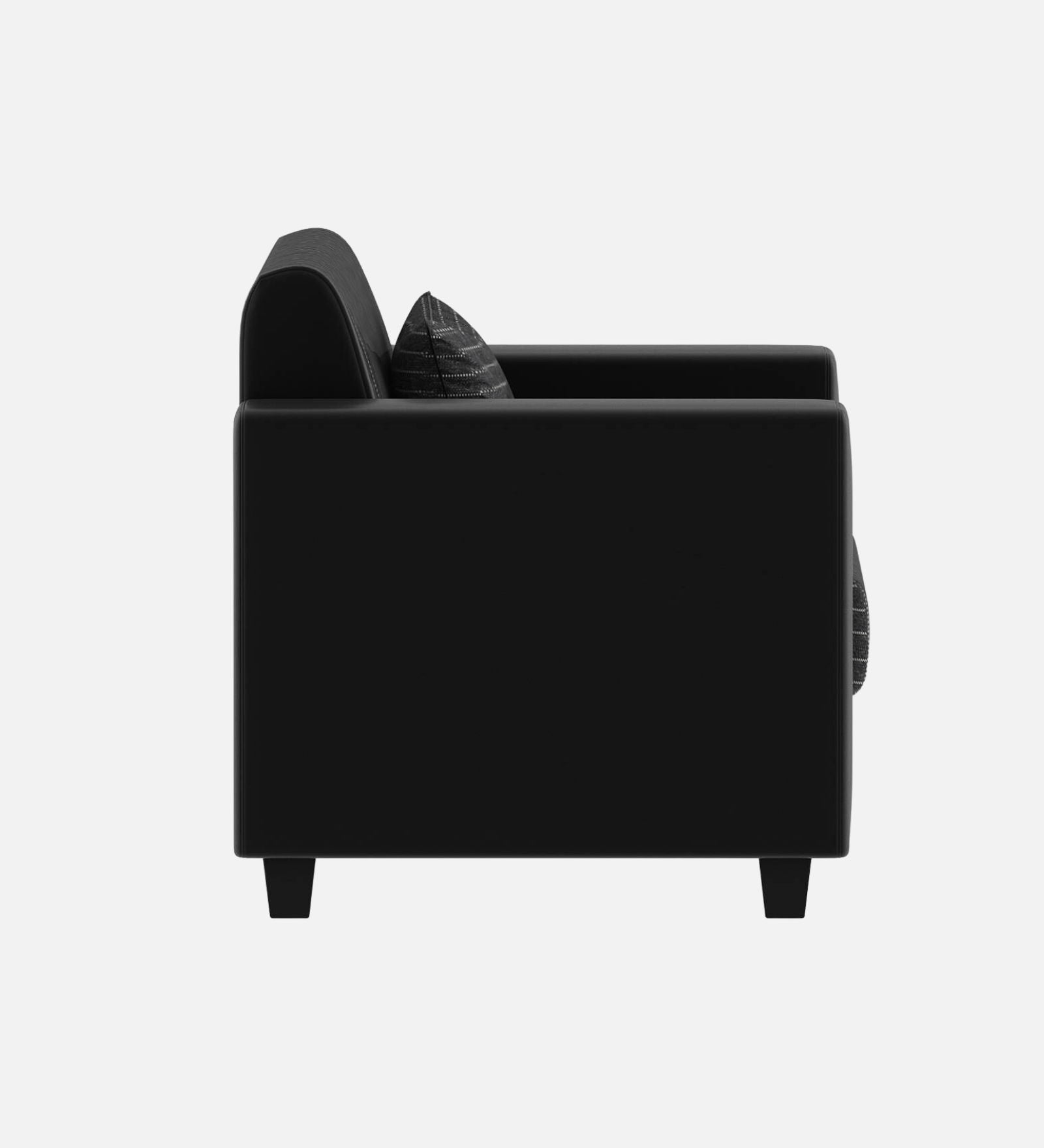 Baley Fabric 1 Seater Sofa In  Lama Black Colour - Febonic Living