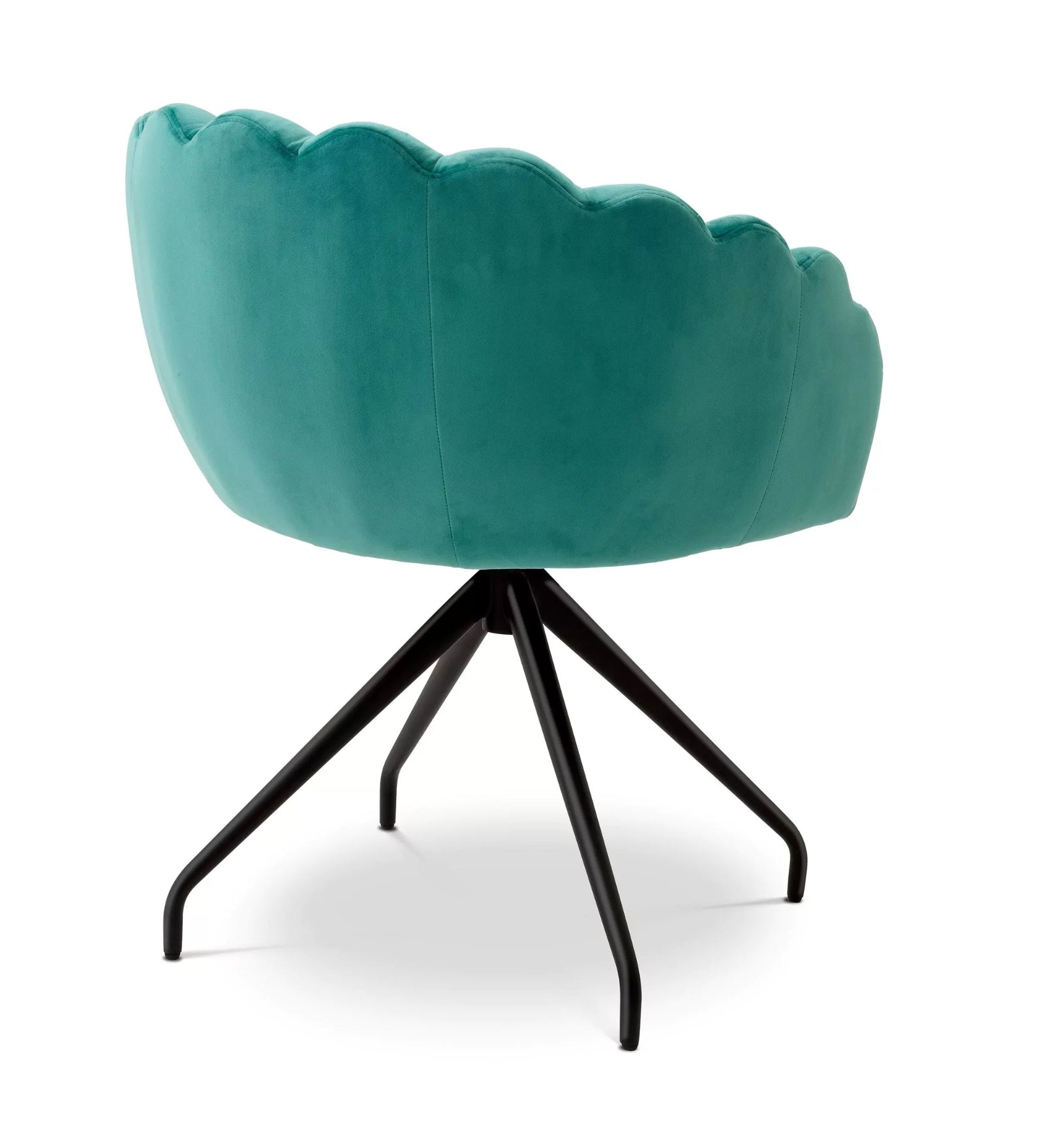 Bruno Velvet Swivel Chair In Pine Green Colour - Febonic Living
