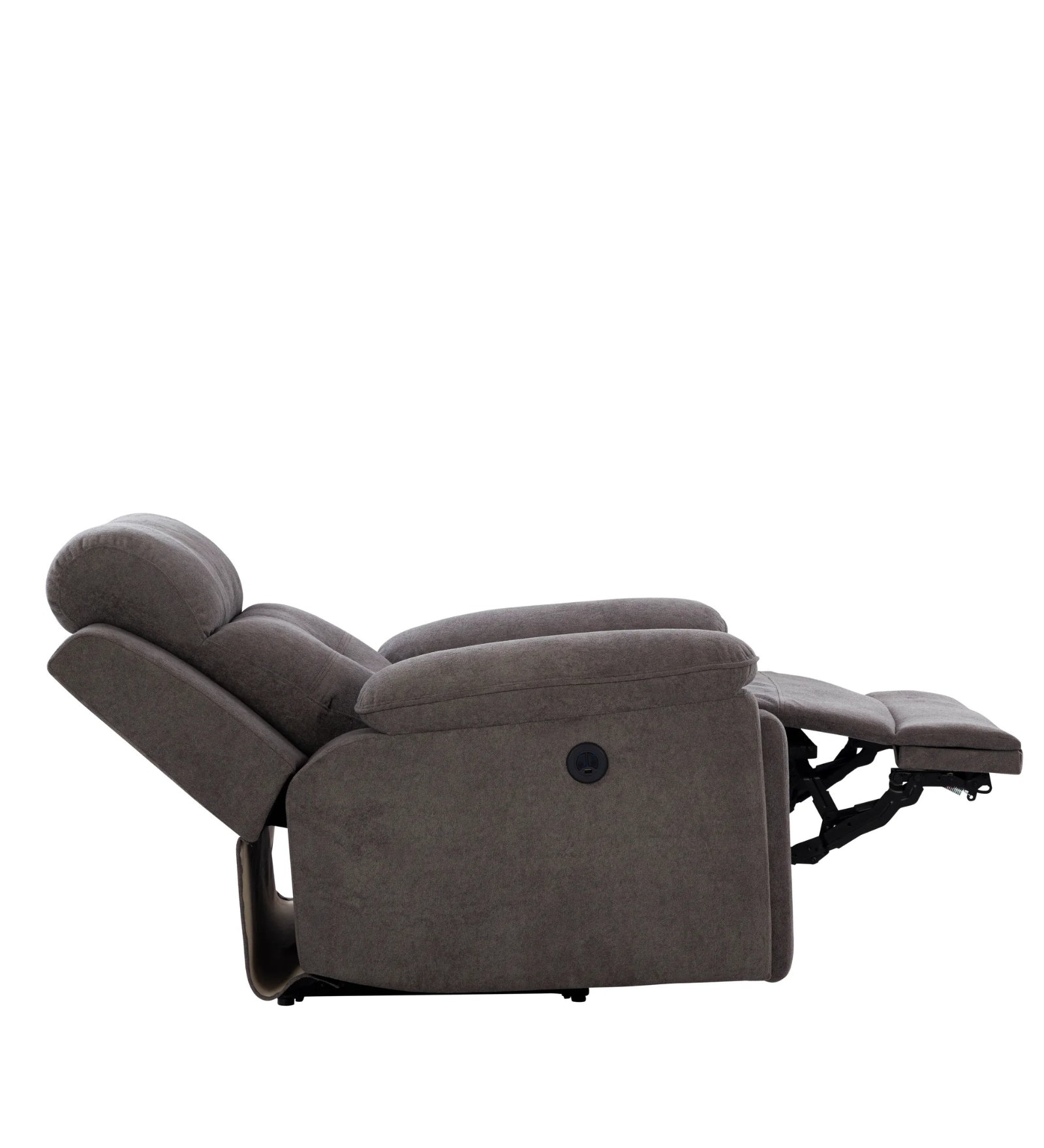 Waki Boucle 1 Seater Motorized Recliner in Concrete Grey Colour - Febonic Living