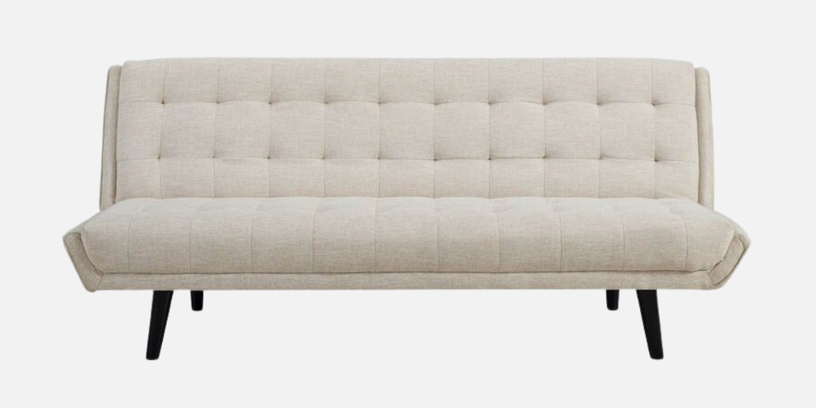 Saso Fabric Convertible Sofa Cum Bed In Ivory Cream Colour - Febonic Living
