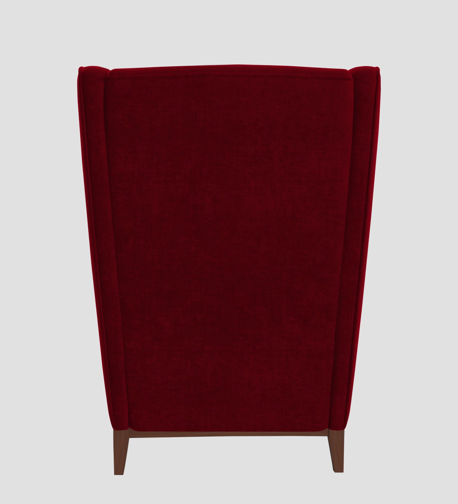Suri Velvet Wing Chair In Cherry Red Colour - Febonic Living
