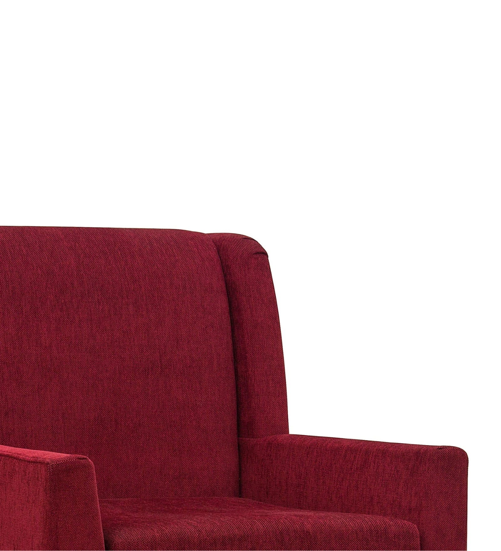 HIPPO Fabric Arm Chair In Blood Maroon Colour - Febonic Living