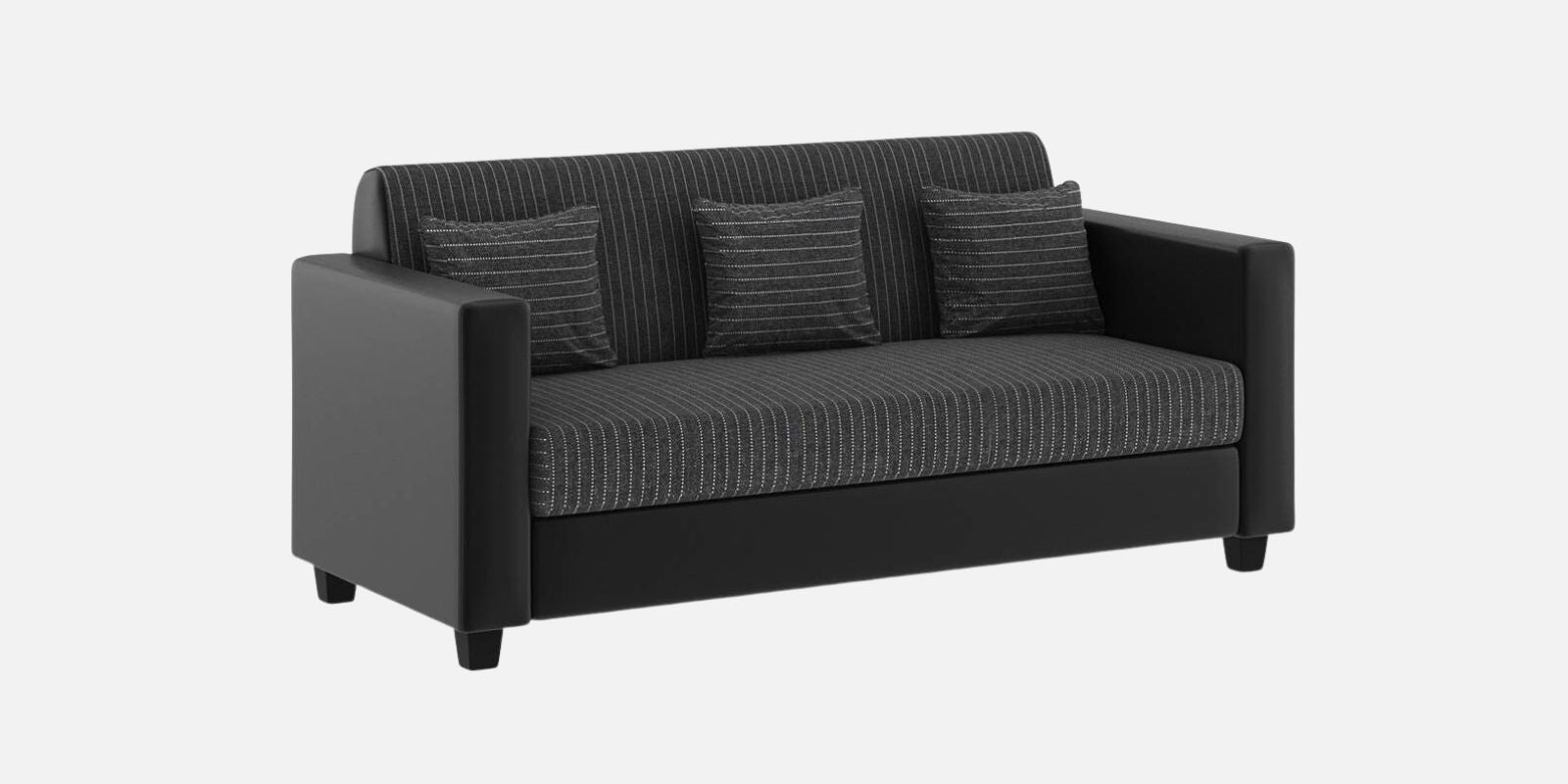Baley Fabric 3+2+1 Sofa Seater Sofa in Lama Black Colour