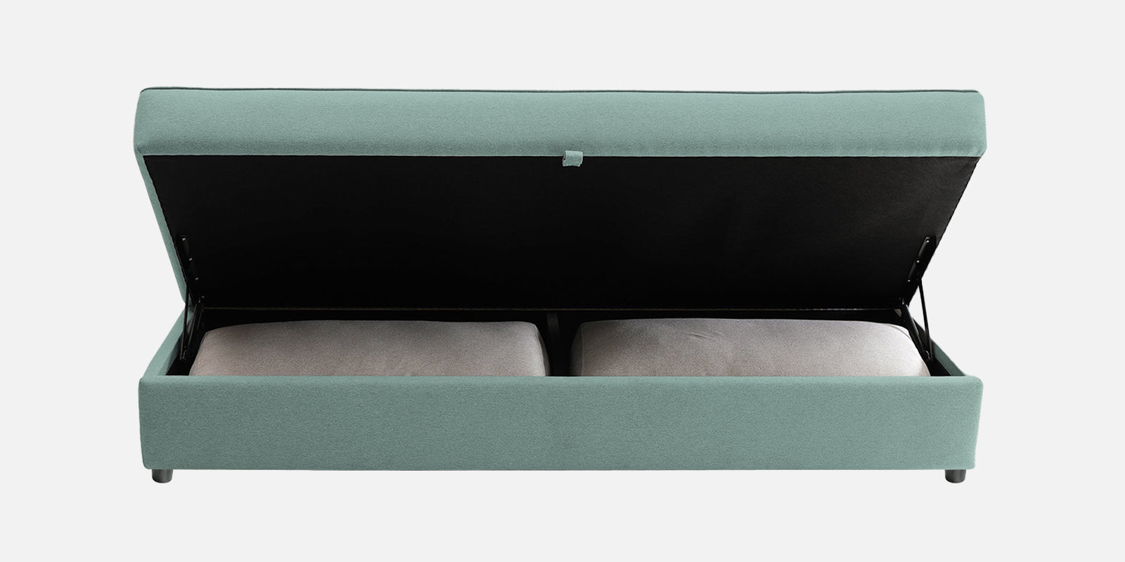 Vito Fabric Day Bed In Suka Blue Colour With Storage - Febonic Living