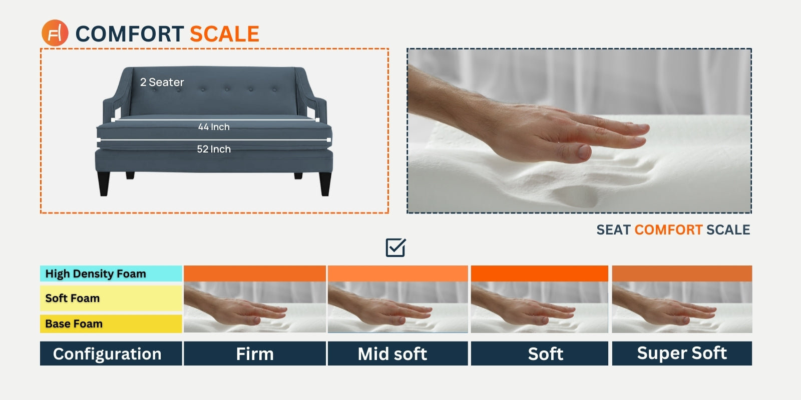 Daffy Velvet 2 Seater Sofa In Concrete Grey Colour - Febonic Living