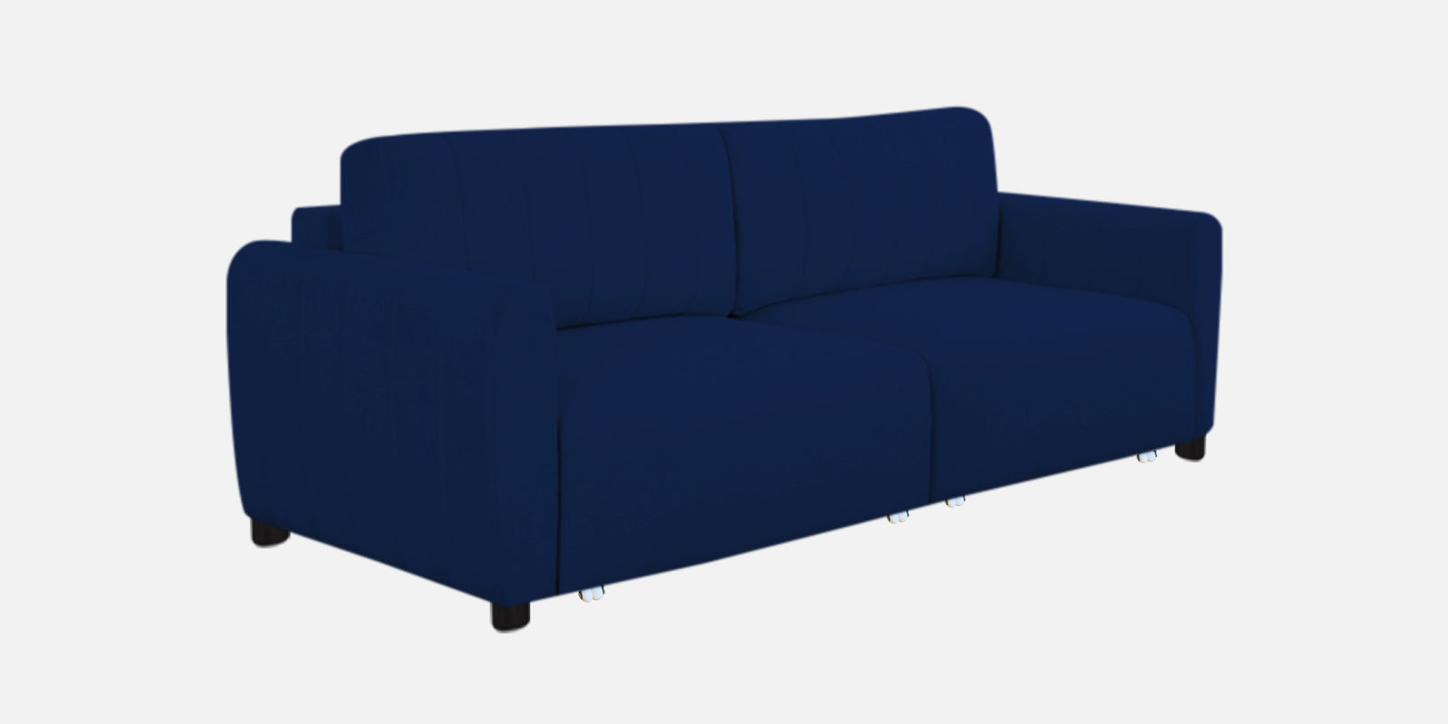 Vima Fabric 3 Seater Pull Out Sofa Cum Bed In Royal Blue Colour - Febonic Living