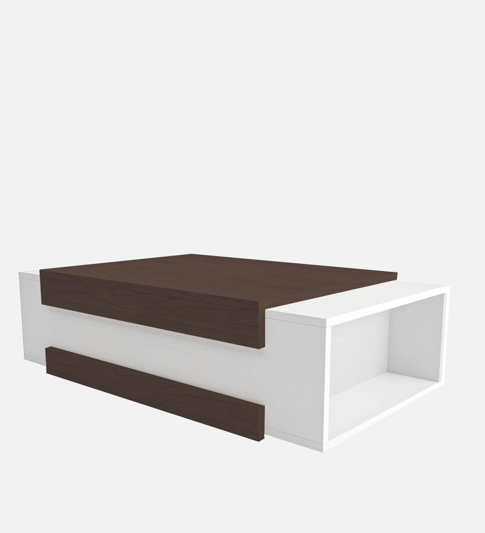 Odin Coffee Table In Dark Walnut & Frosty White Finish - Febonic Living