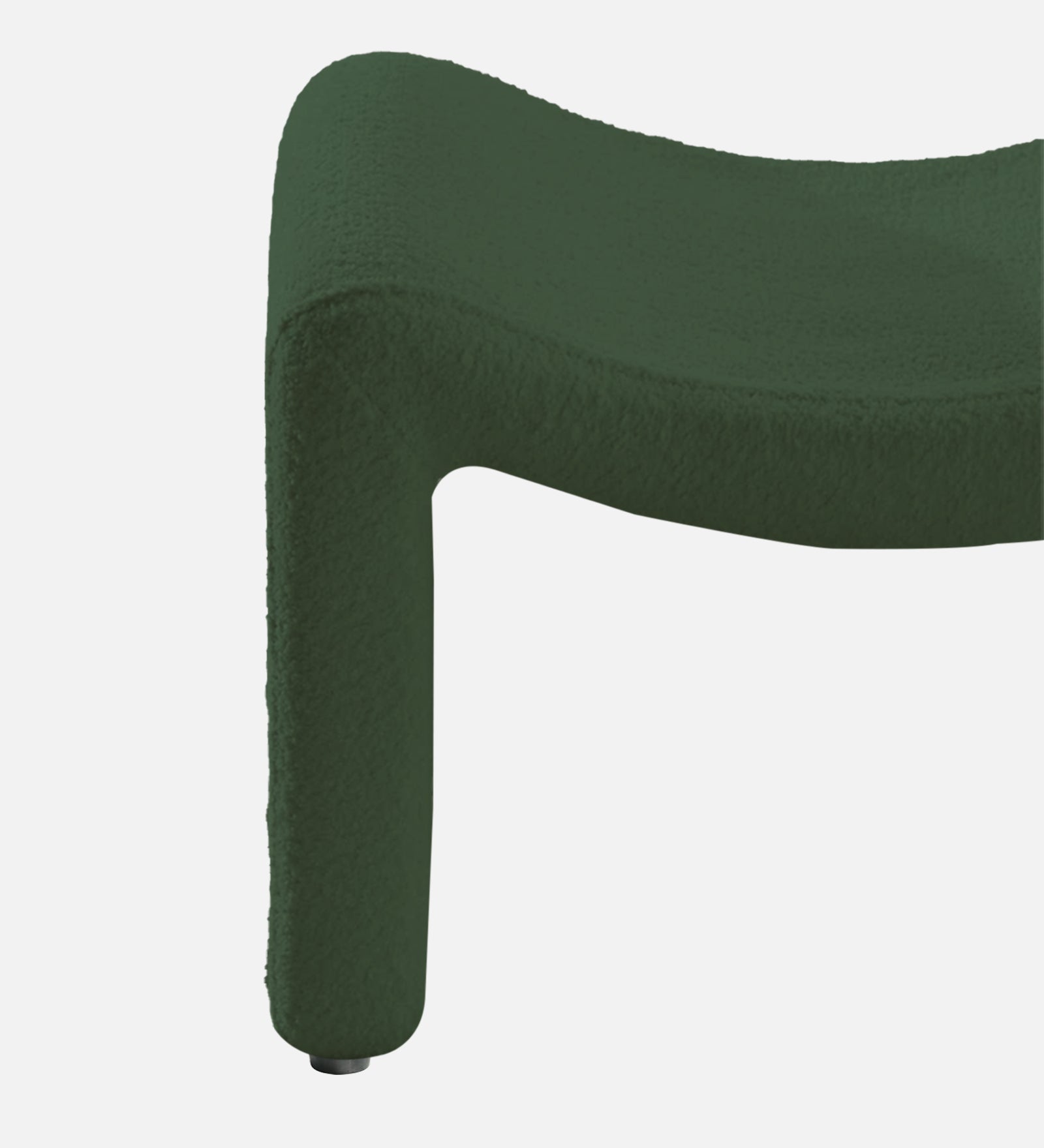 Olive Boucle Foot Stool In Bottle Green Colour - Febonic Living