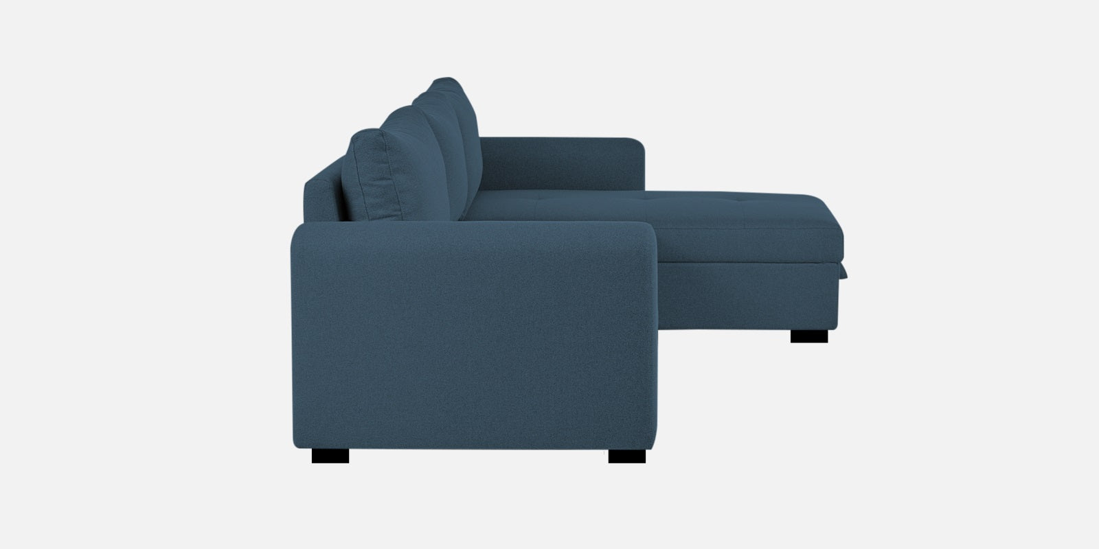 Sigma Fabric LHS Sectional Sofa (3+Lounger) In Light Blue Colour - Febonic Living