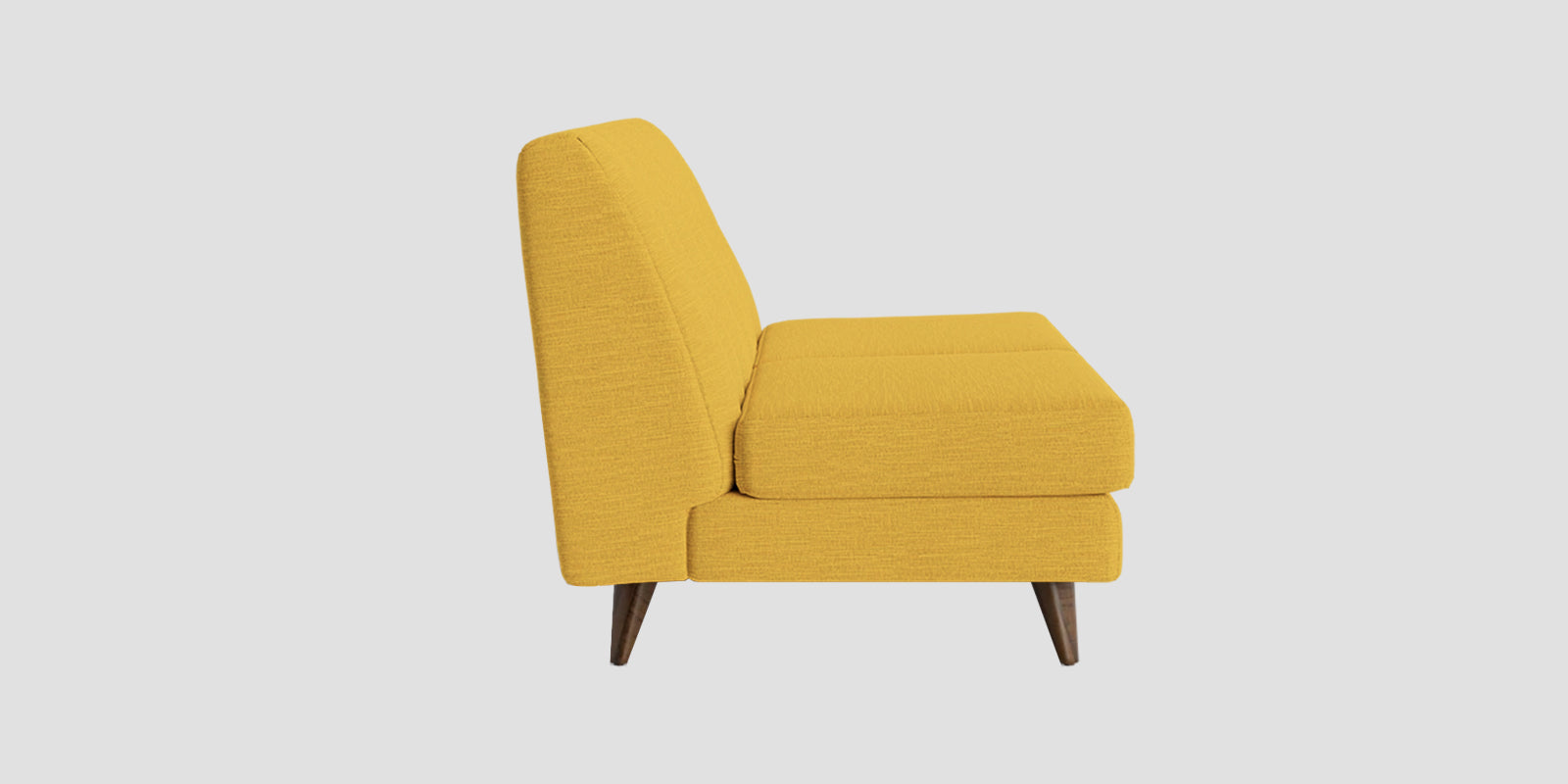 Jasmin Fabric 2 Seater Armless Sofa In Bold Yellow Colour - Febonic Living