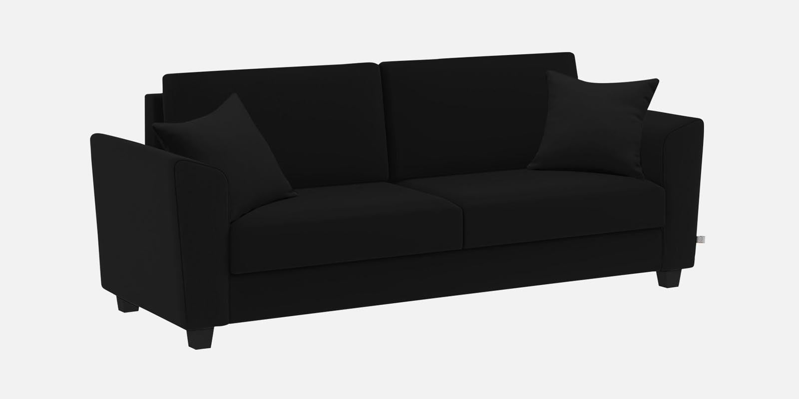 Daku Fabric 3 Seater Sofa In Zed Black Colour - Febonic Living